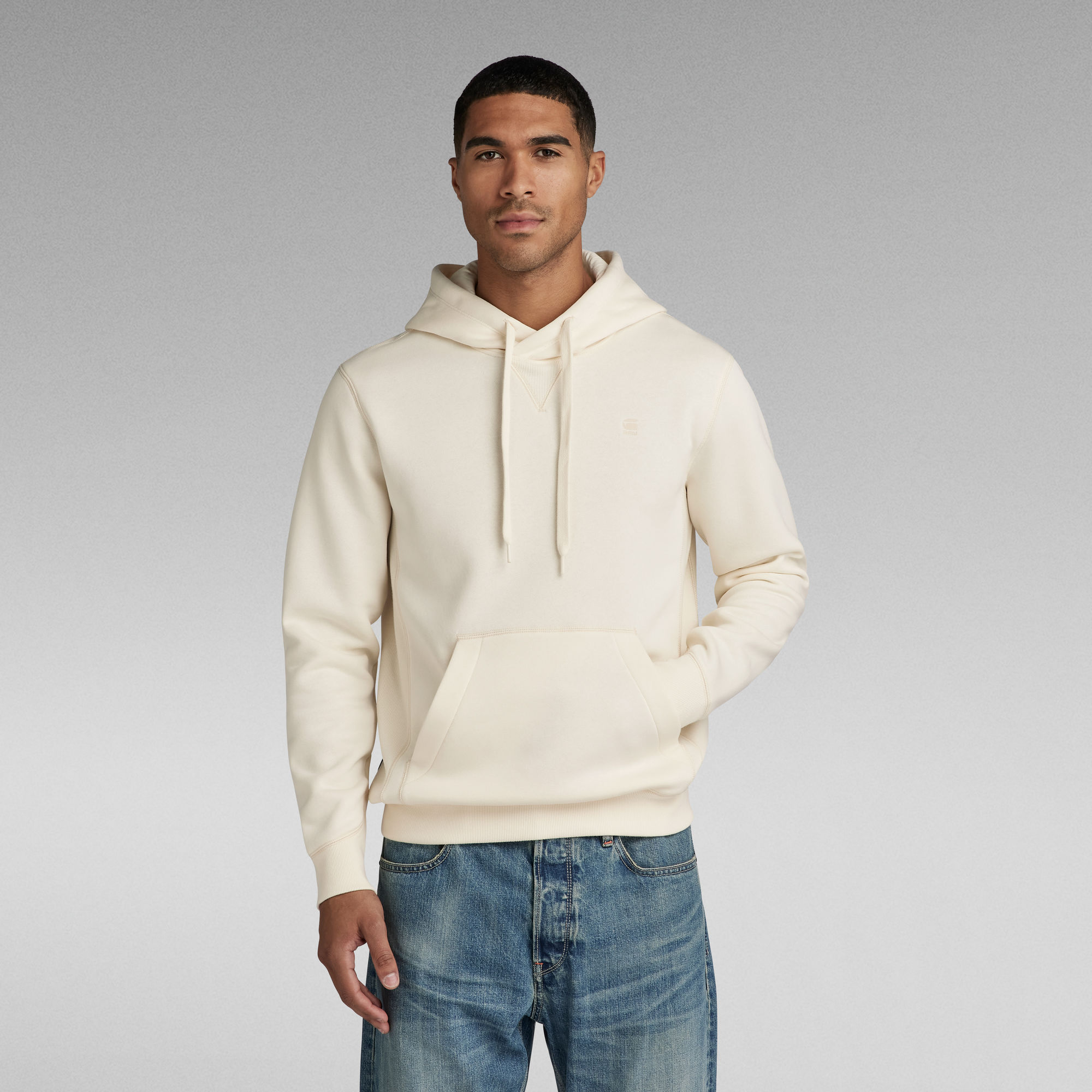 

Premium Core Hooded Sweater - Beige - Men