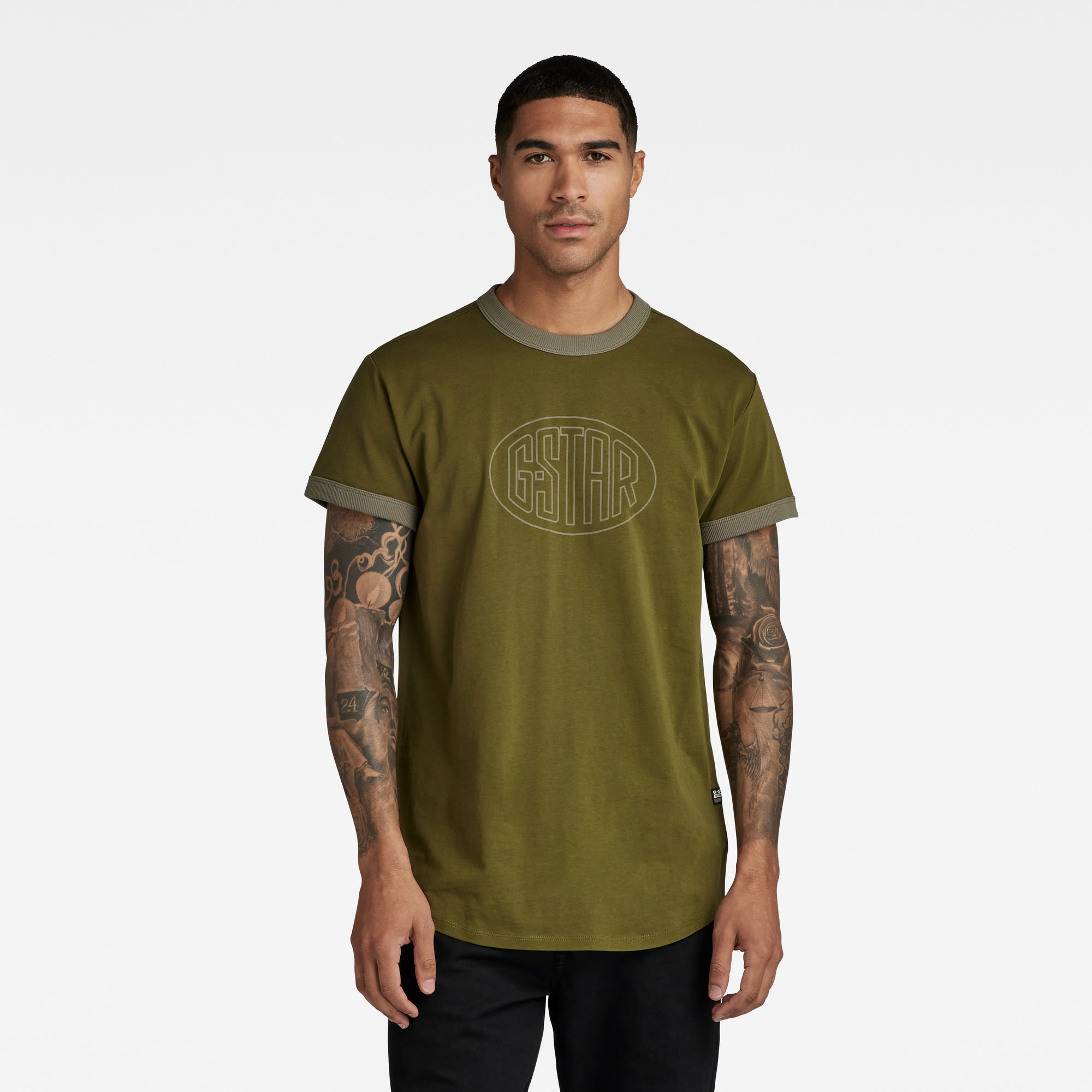 

Lash Graphic Ringer T-Shirt - Green - Men