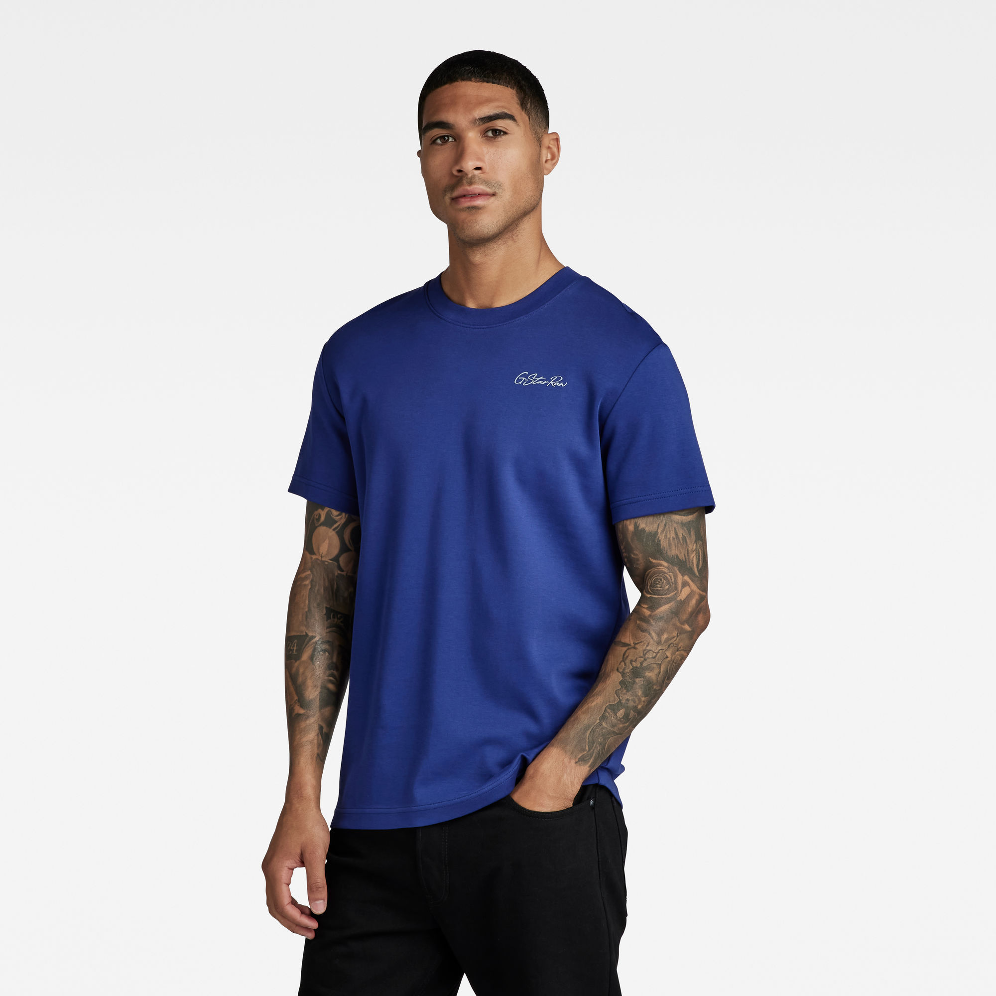 G-Star RAW Multi Graphic T-Shirt Midden blauw Heren