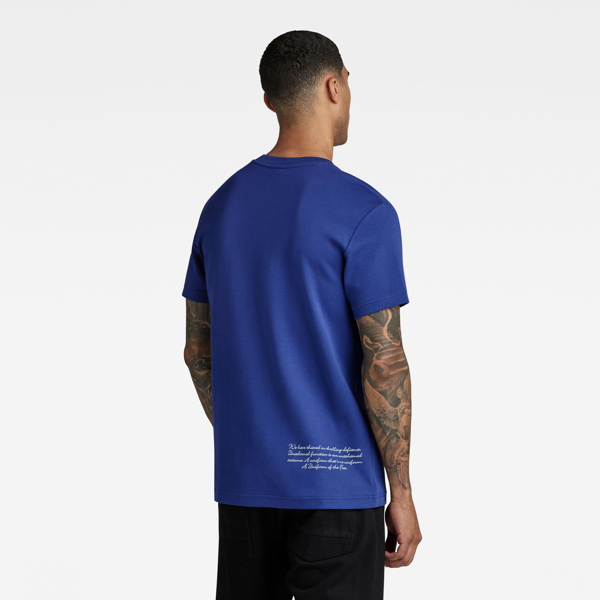 G-Star RAW Multi Graphic T-Shirt Midden blauw Heren
