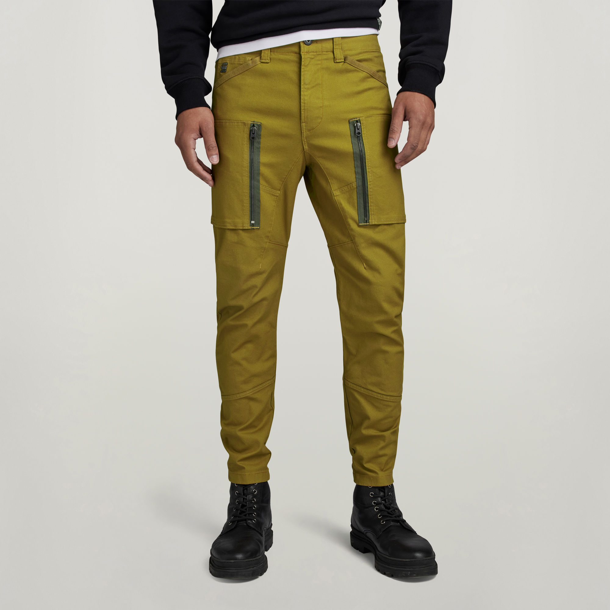 

Zip Pocket 3D Skinny Cargo Broek - Groen - Heren