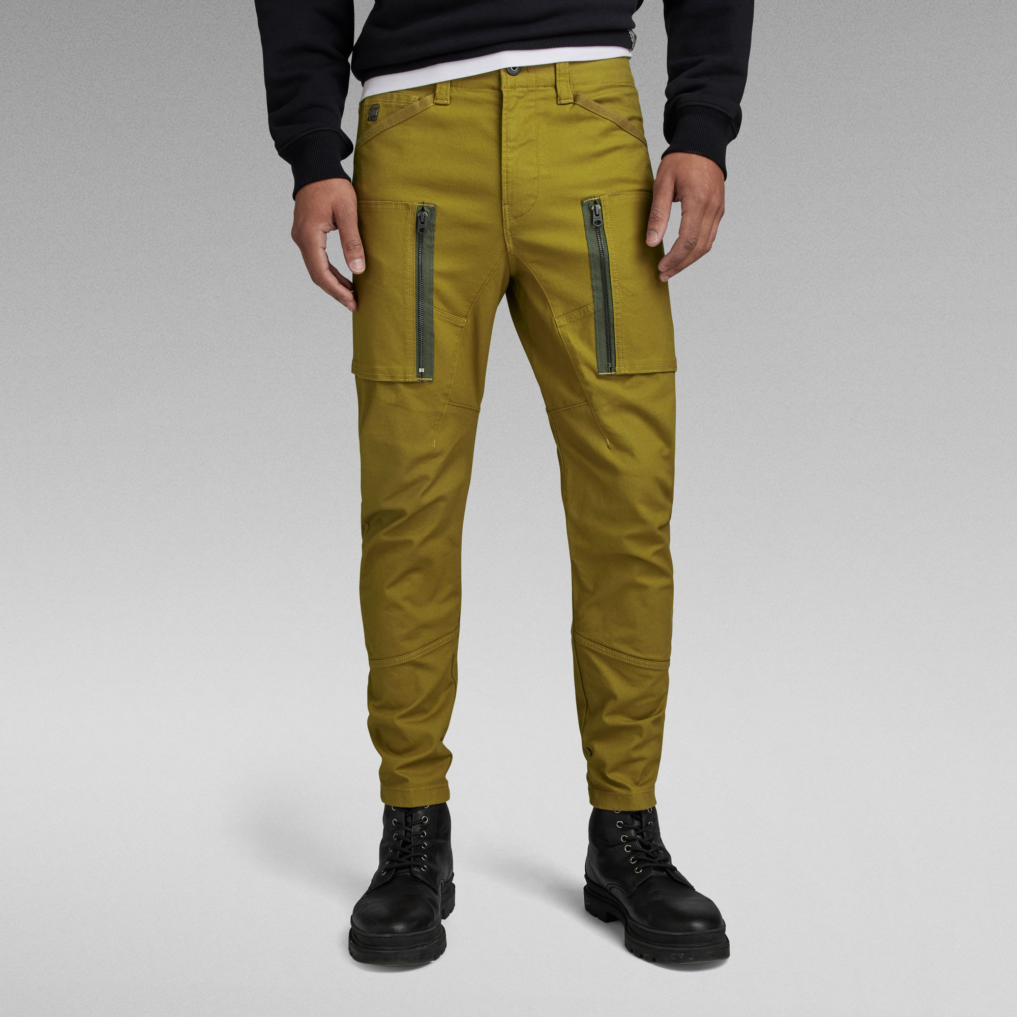 

Zip Pocket 3D Skinny Cargo Pants - Green - Men