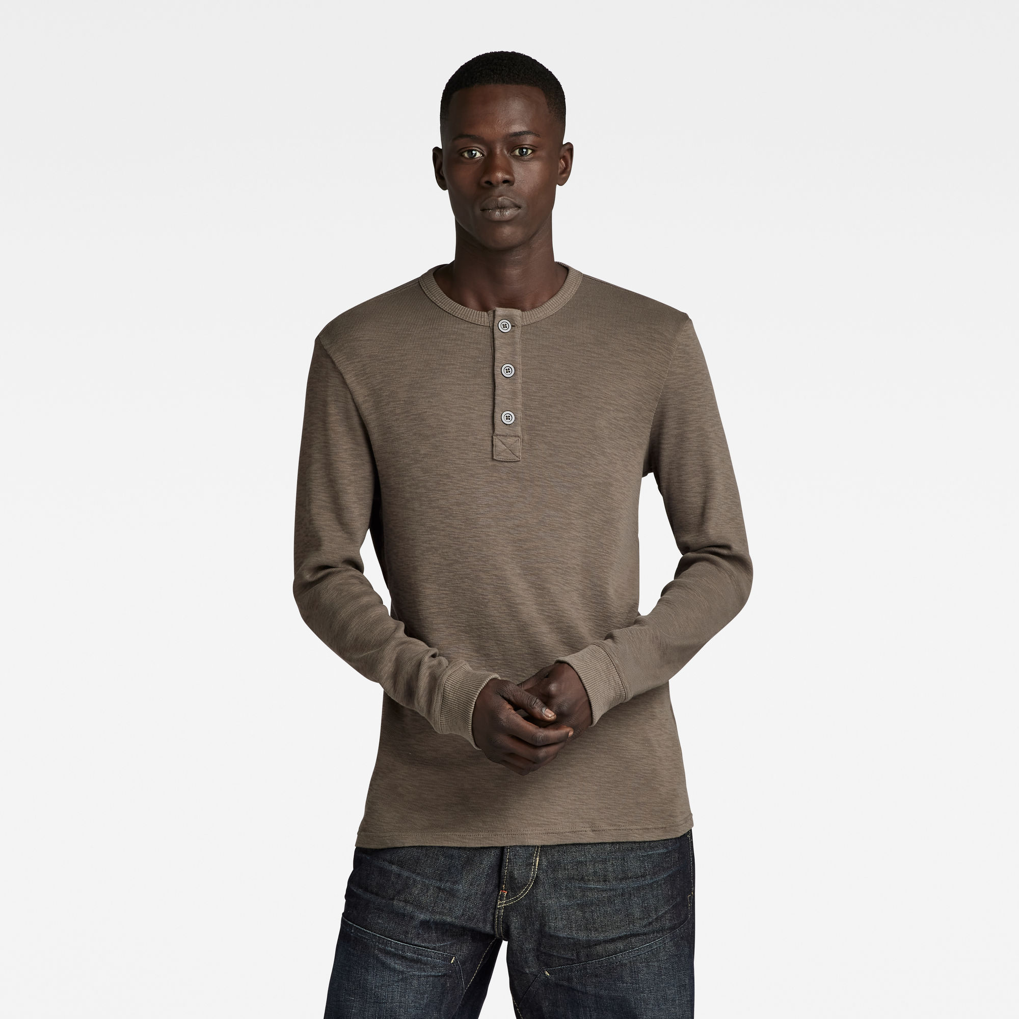 

Henley Slim Tweeter - Braun - Herren