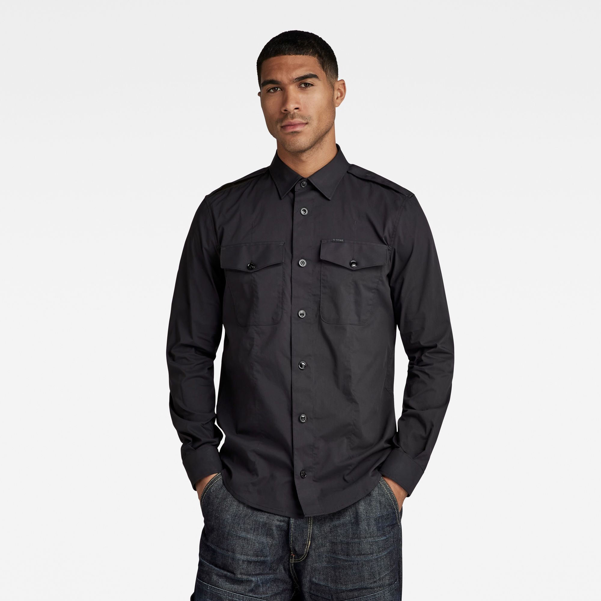 

Tux Marine Slim Hemd - Schwarz - Herren