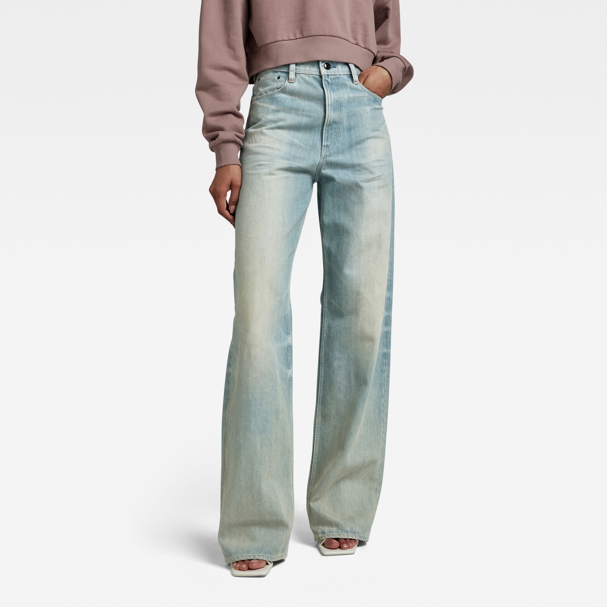 

Premium Stray Ultra High Loose Jeans - Lichtblauw - Dames