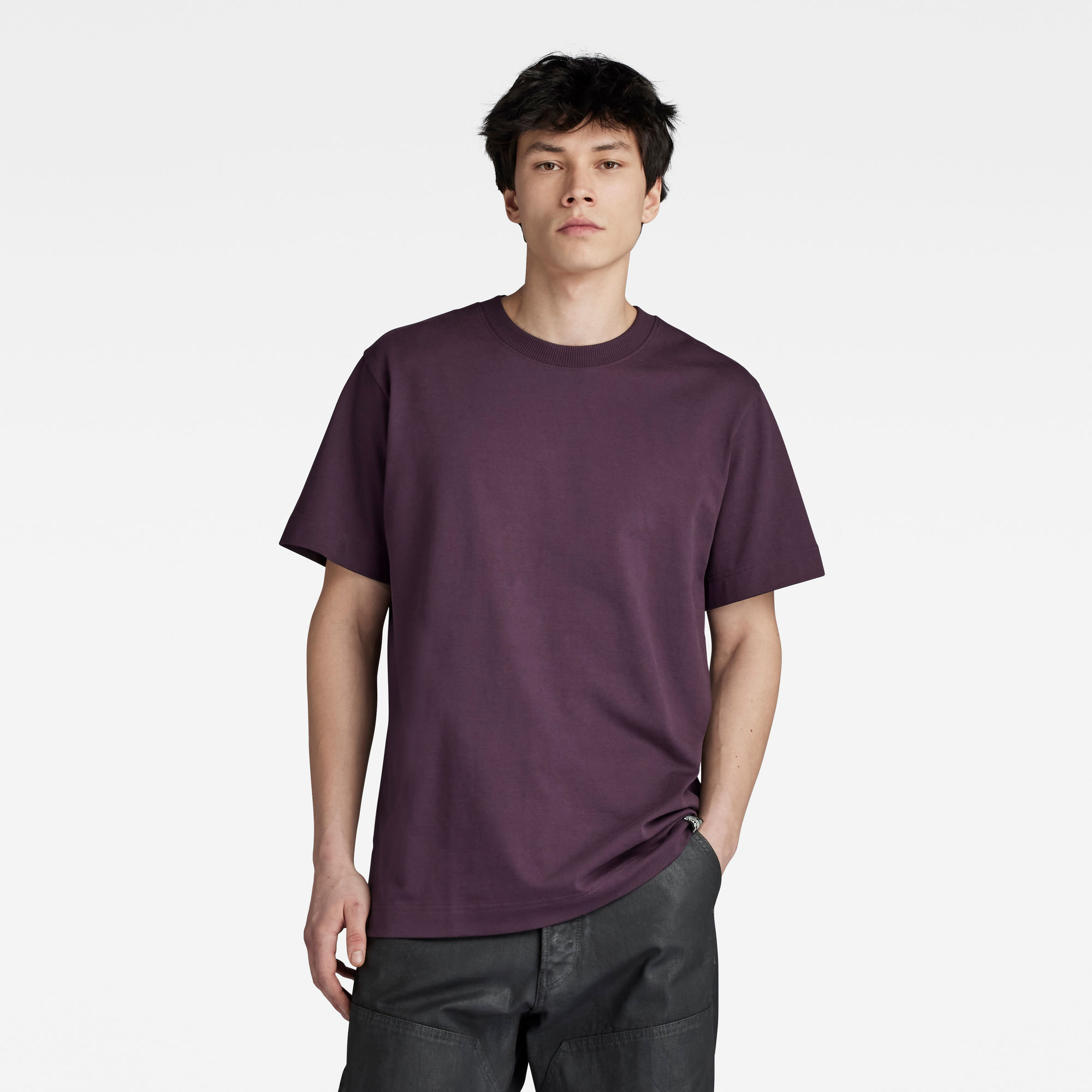 G-Star RAW Essential Loose T-Shirt Paars Heren
