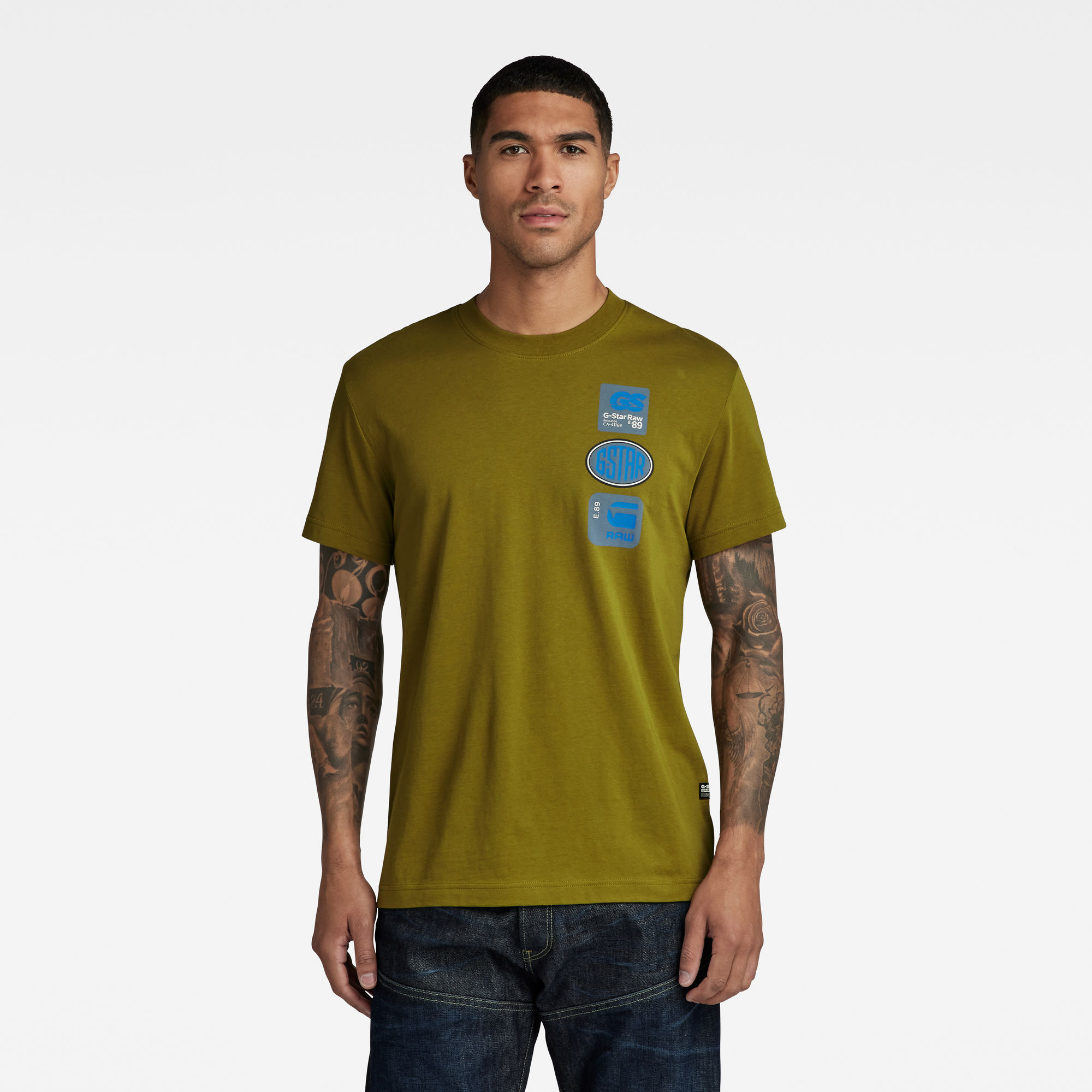 

Multi Badge T-Shirt - Groen - Heren