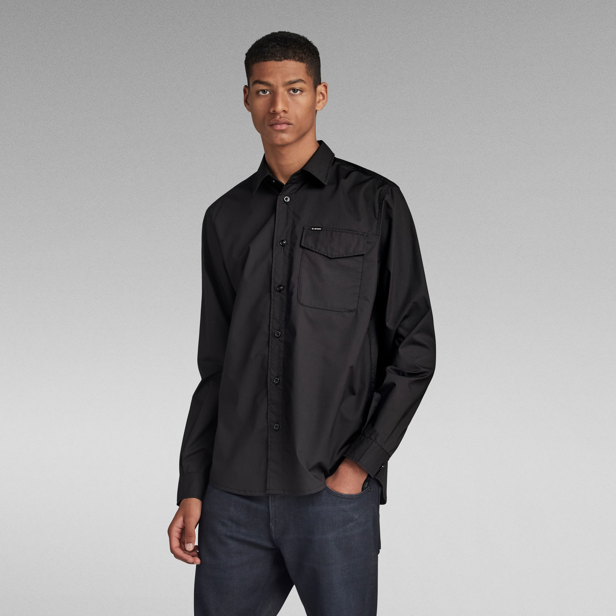 

Rine Regular Shirt - Black - Men