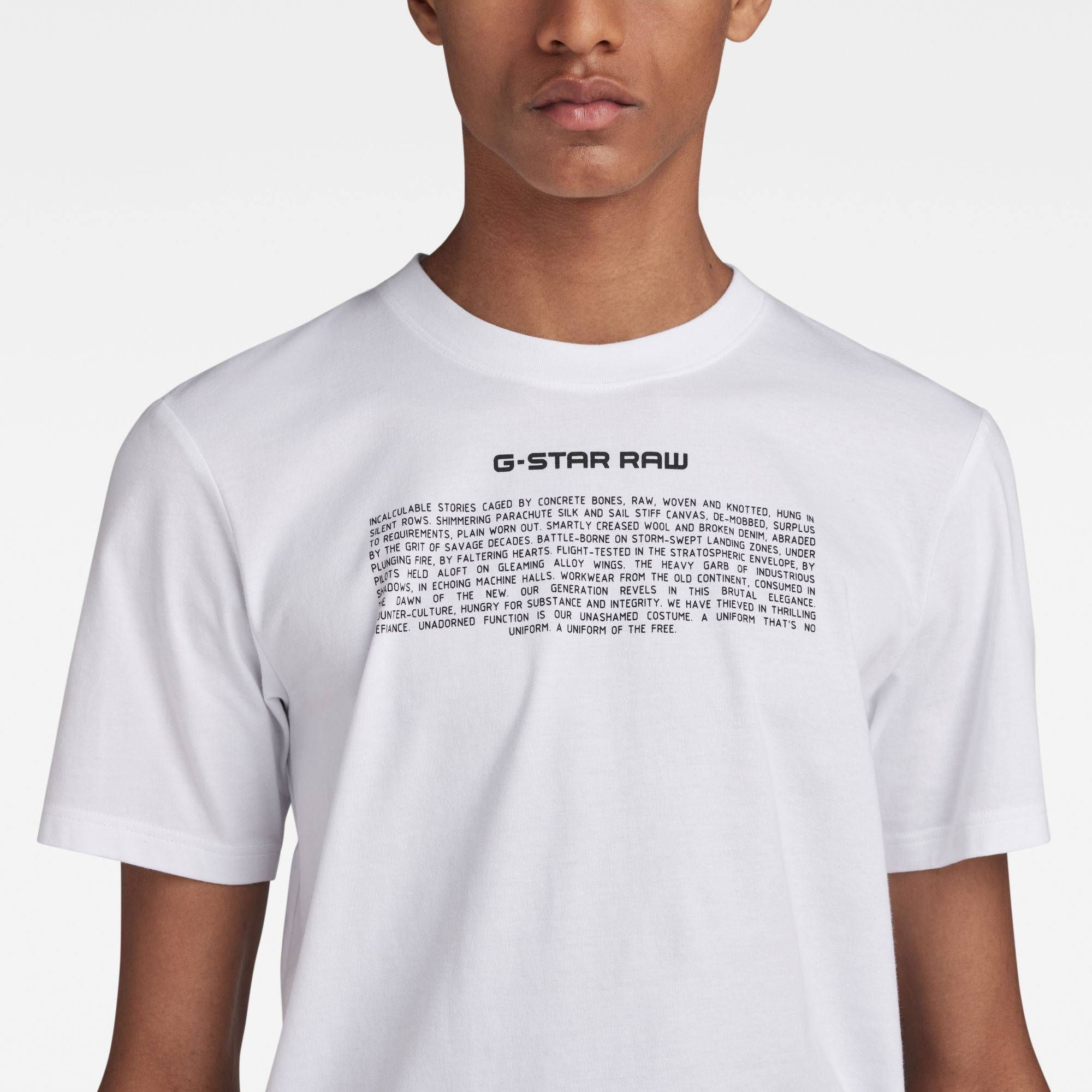 G-Star RAW Poem Slim T-Shirt Wit Heren
