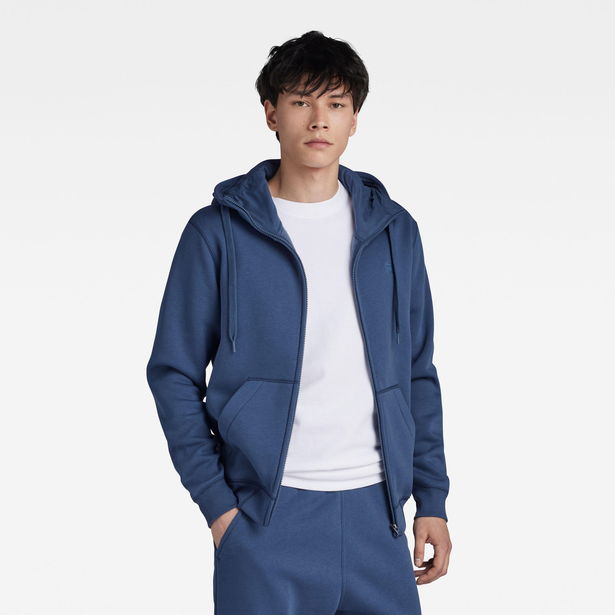 

Premium Core Hooded Zip Sweatshirt - Mittelblau - Herren
