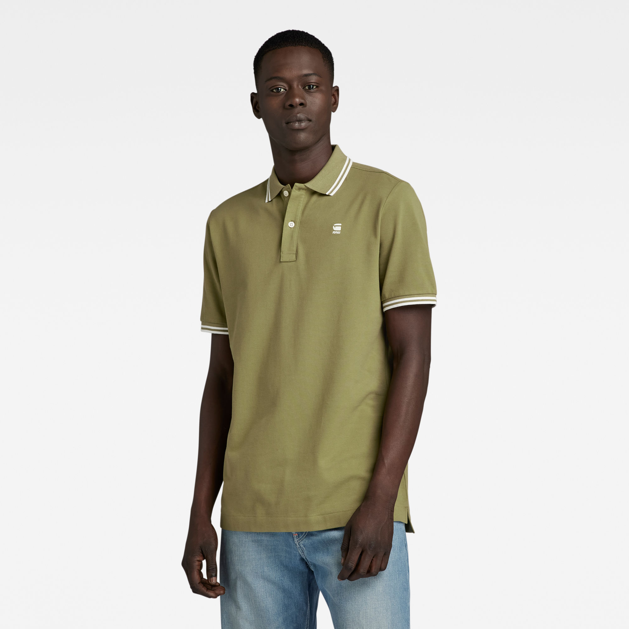 

Dunda Slim Stripe Polo - Green - Men