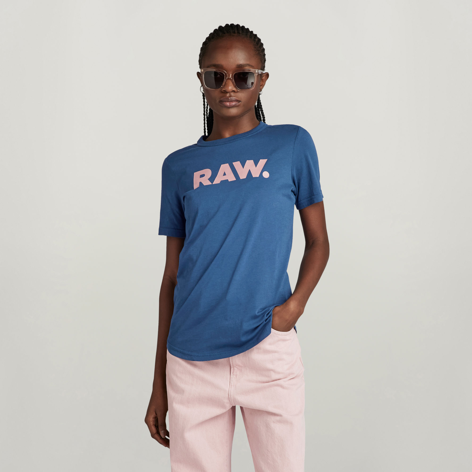 

RAW. Slim Top - Medium blue - Women