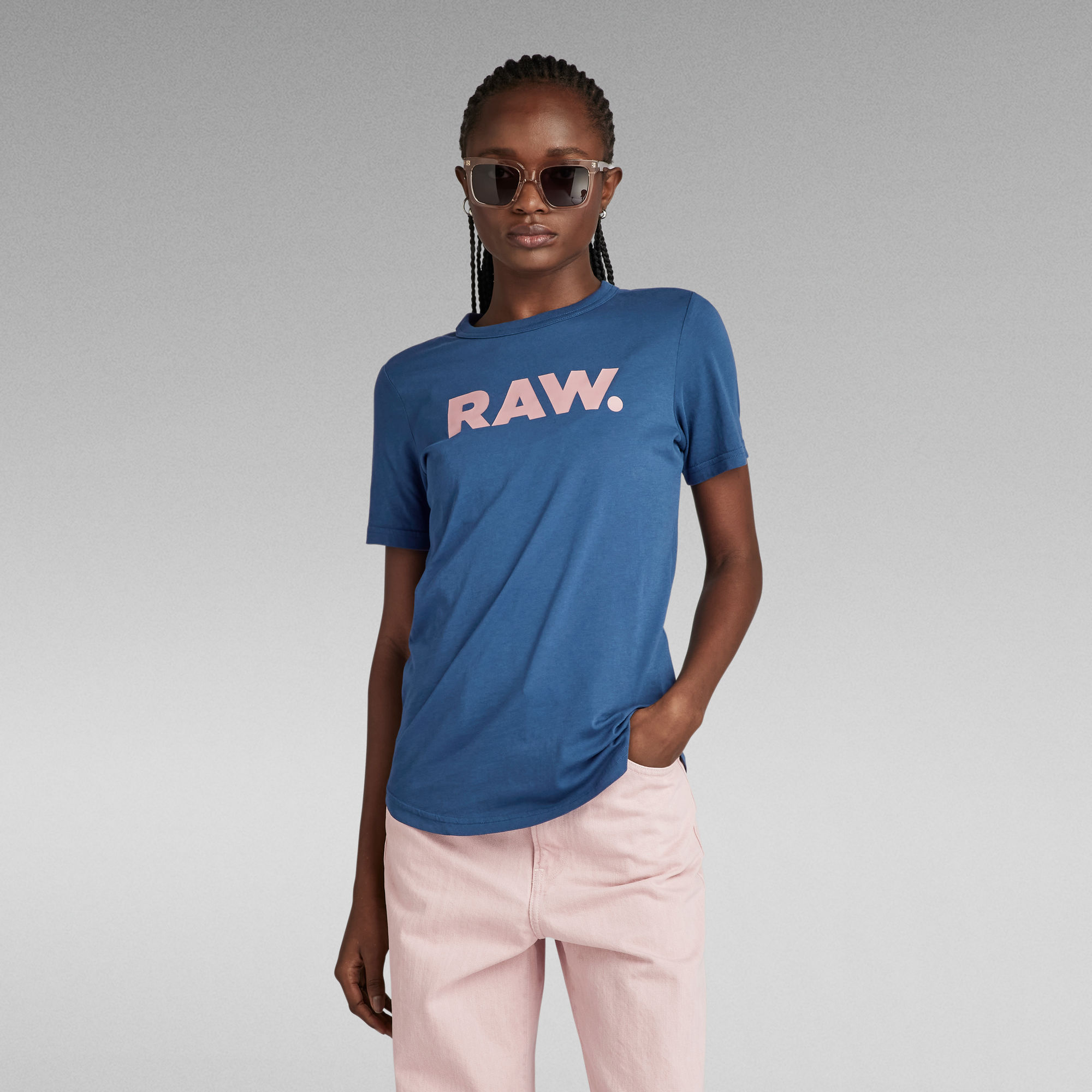 G-Star RAW RAW. Slim Top - Midden blauw - Dames