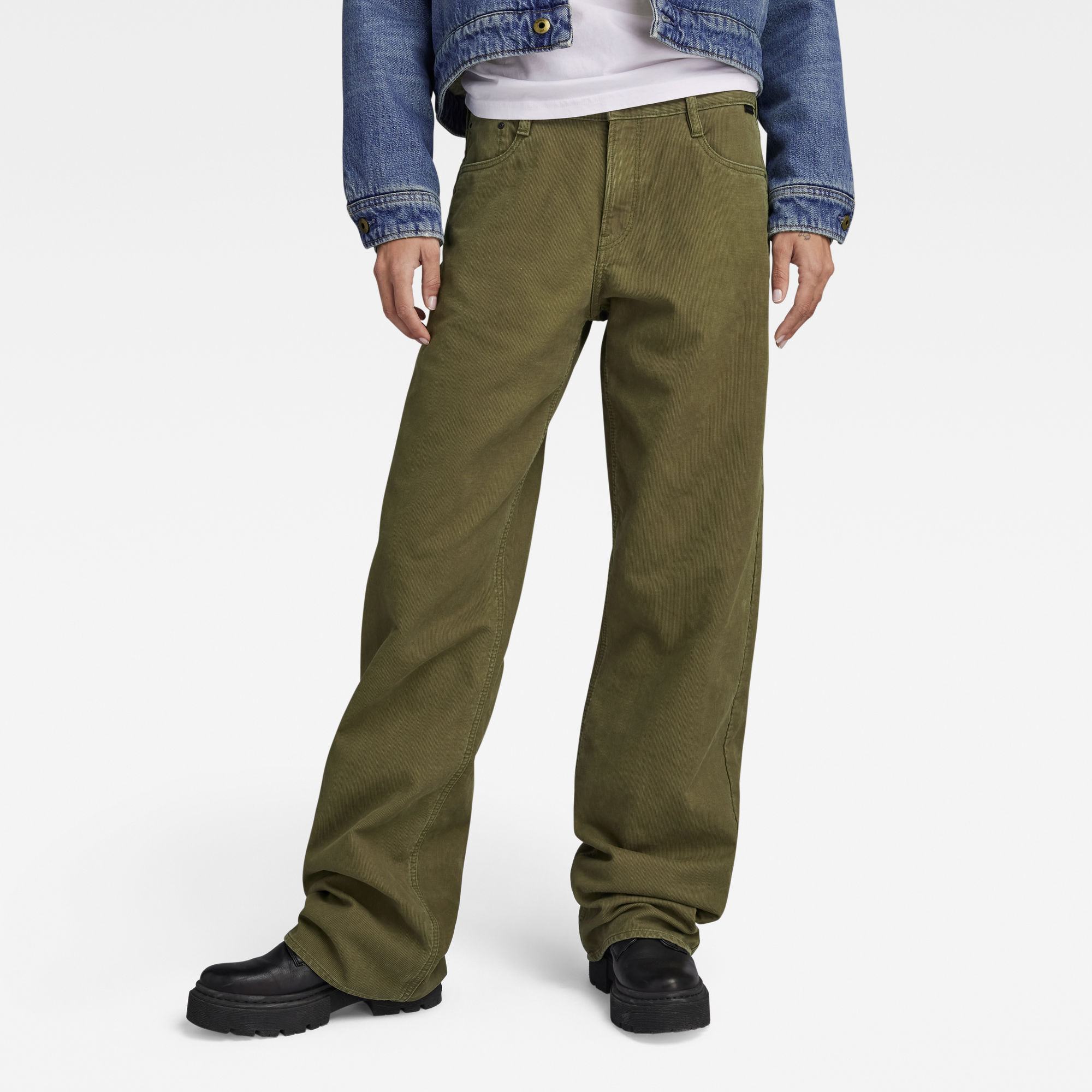 

Judee Low Waist Loose Pants - Green - Women