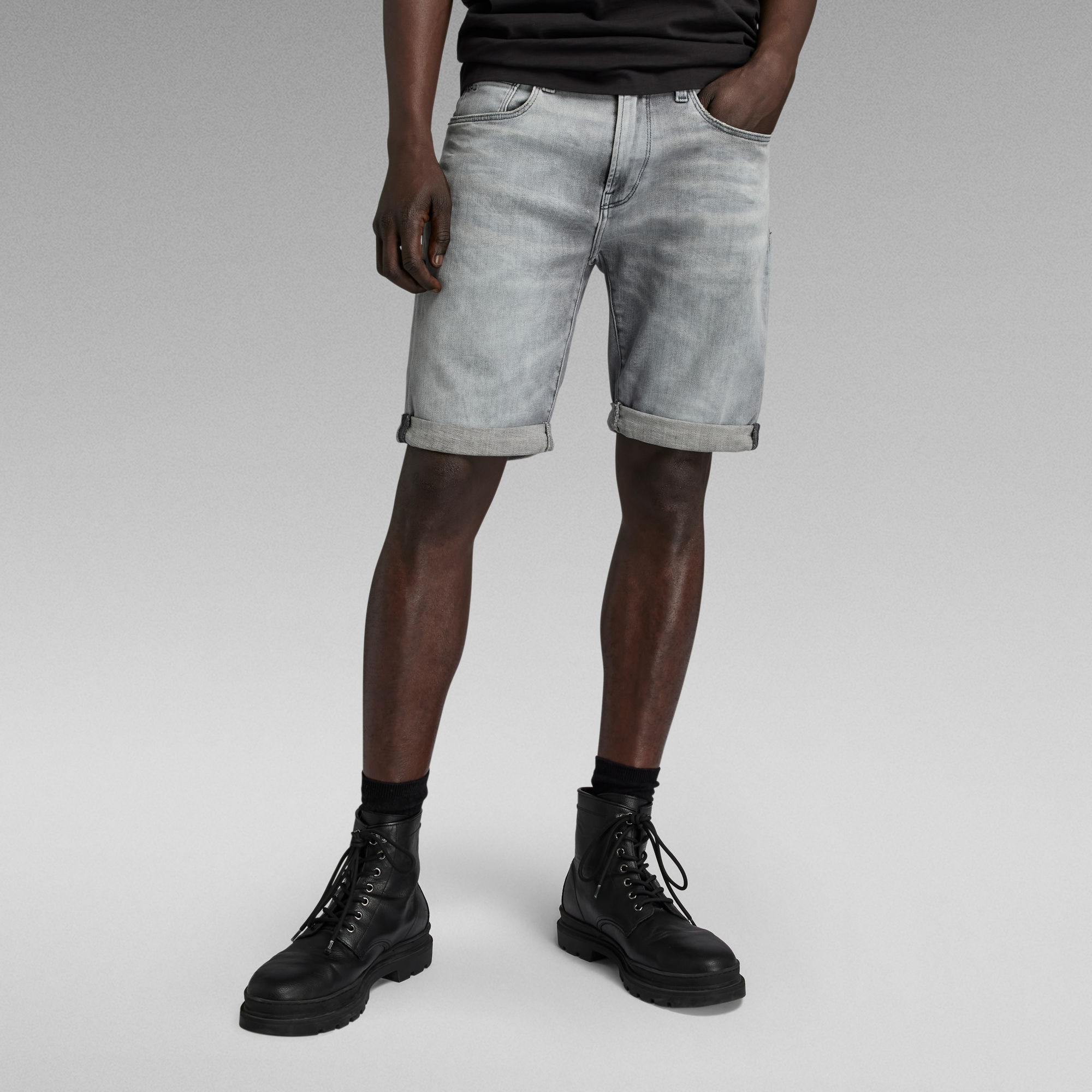 G-Star RAW 3301 Slim Denim Shorts - Grijs - Heren