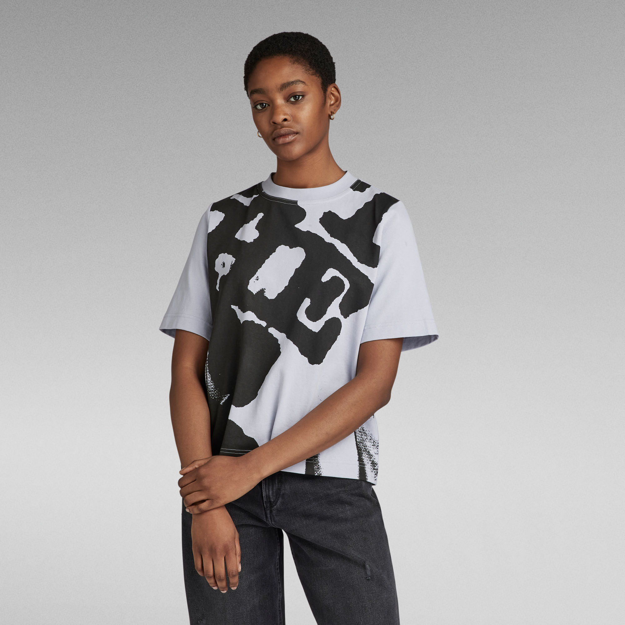 G-Star RAW Lookbook Print Boxy Top - Grijs - Dames