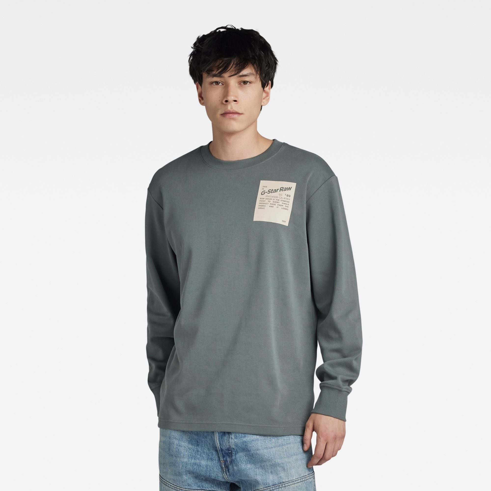 

Tile Back Graphic Loose T-Shirt - Grey - Men