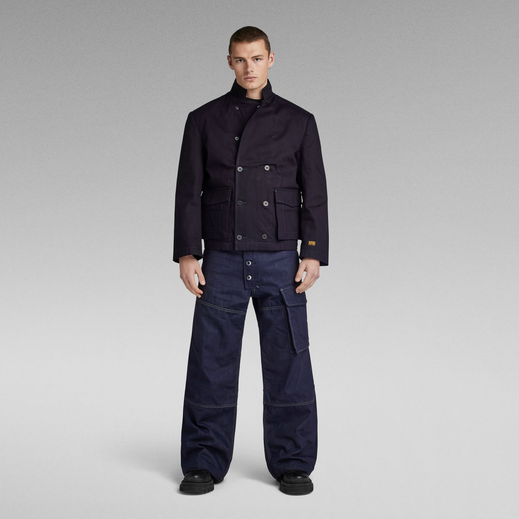 

GSRR Cropped Jacket - Dark blue - Men