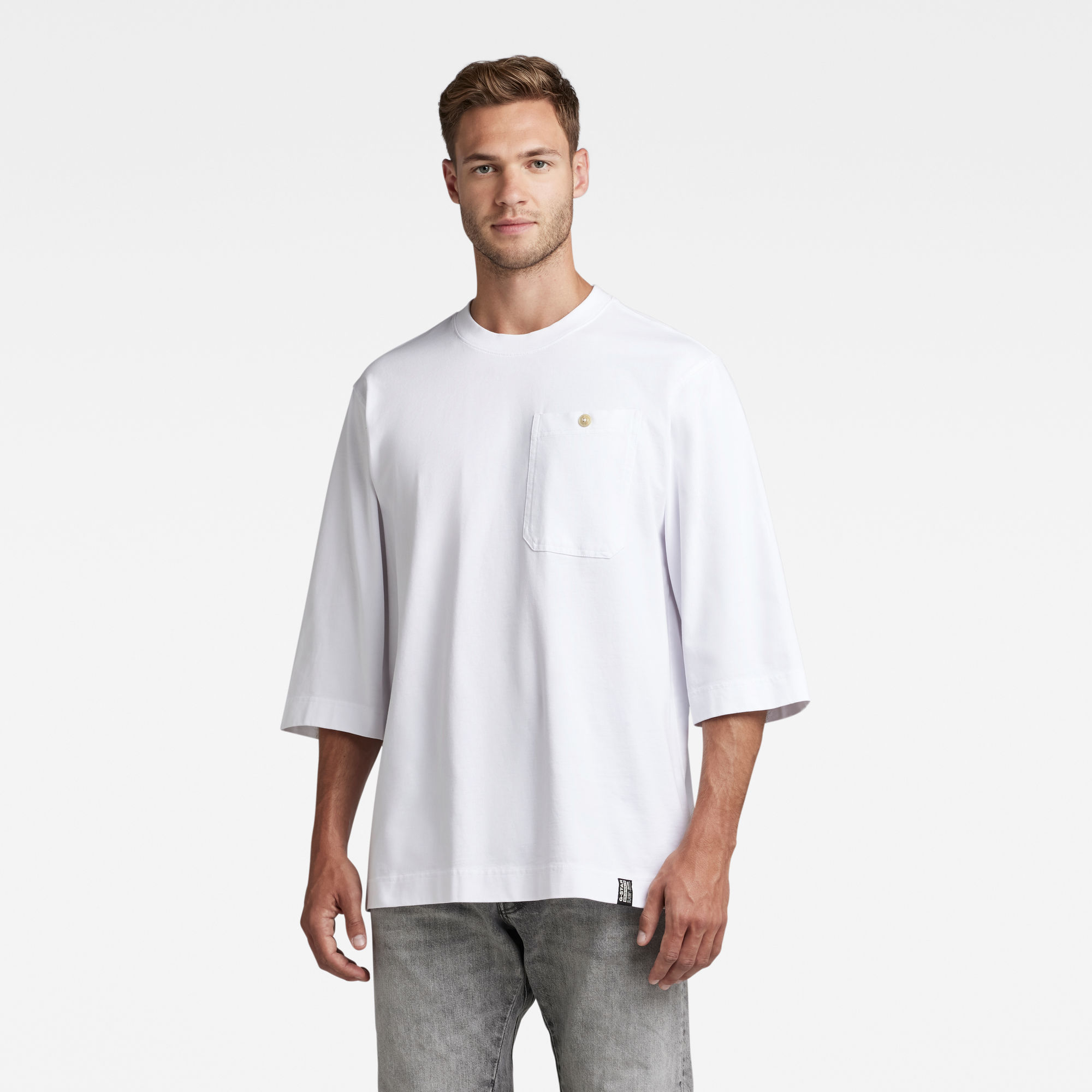 

Essential Loose 3\4 Sleeve T-Shirt - Weiß - Herren