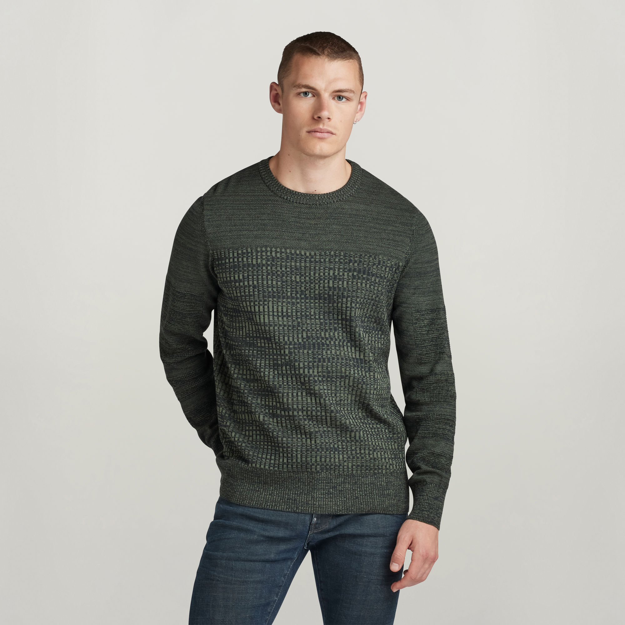 

3D Biker Knitted Sweater - Multi color - Men