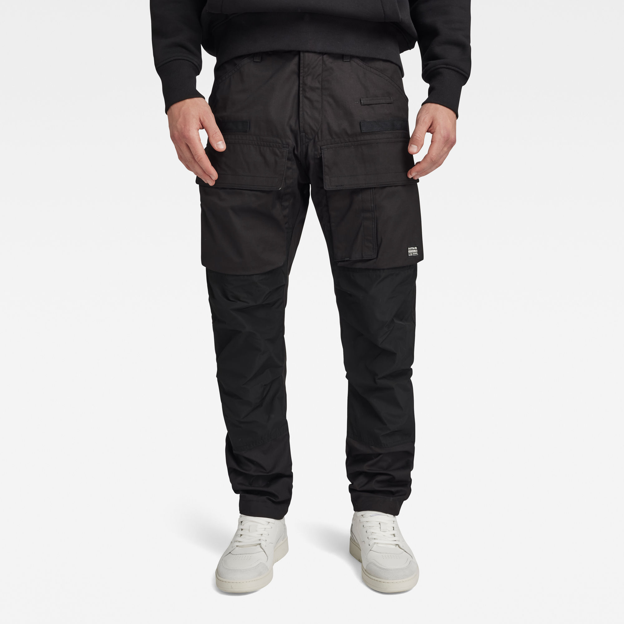 

3D Regular Tapered Cargo Pants - Black - Men