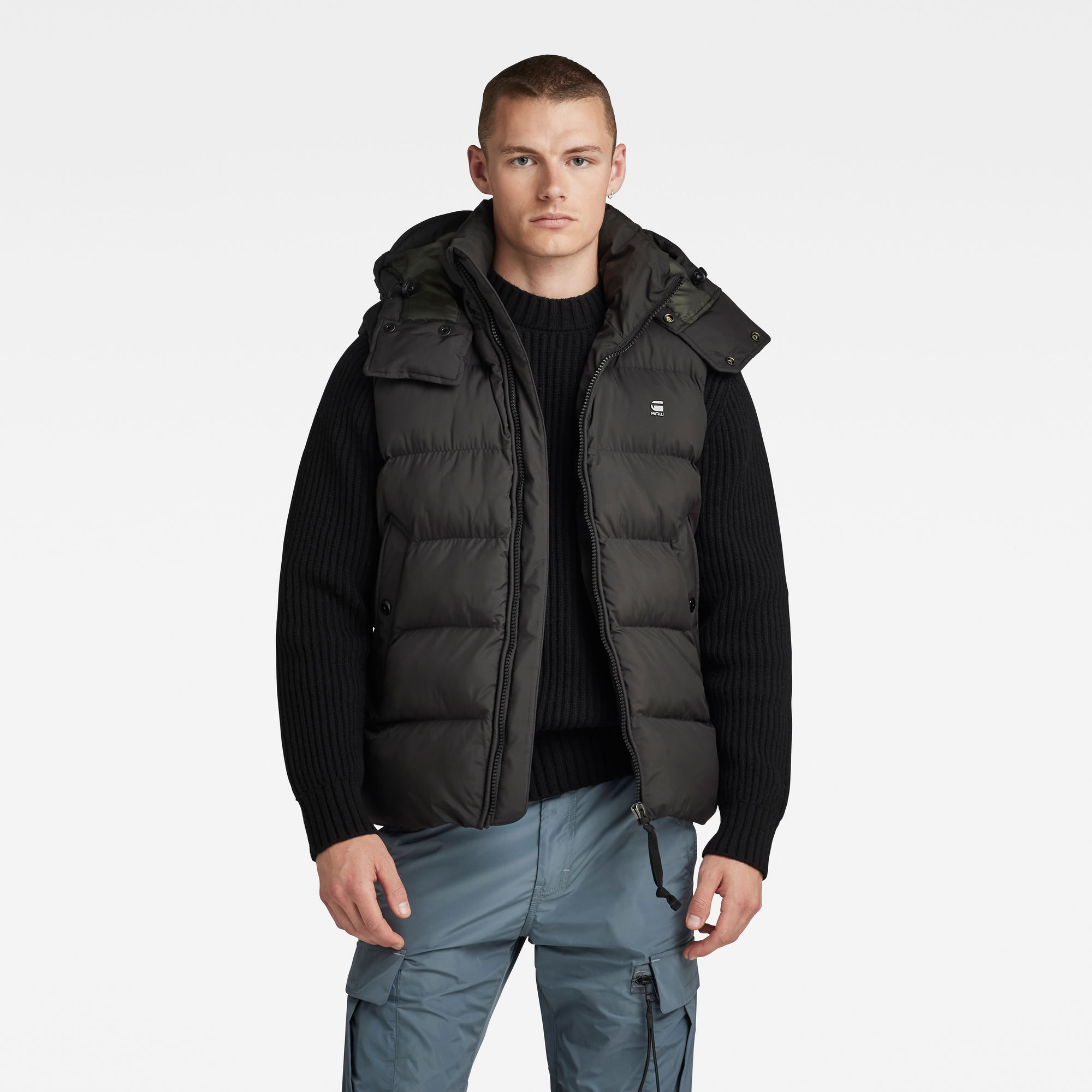 

G-Whistler Padded Hooded Vest - Black - Men