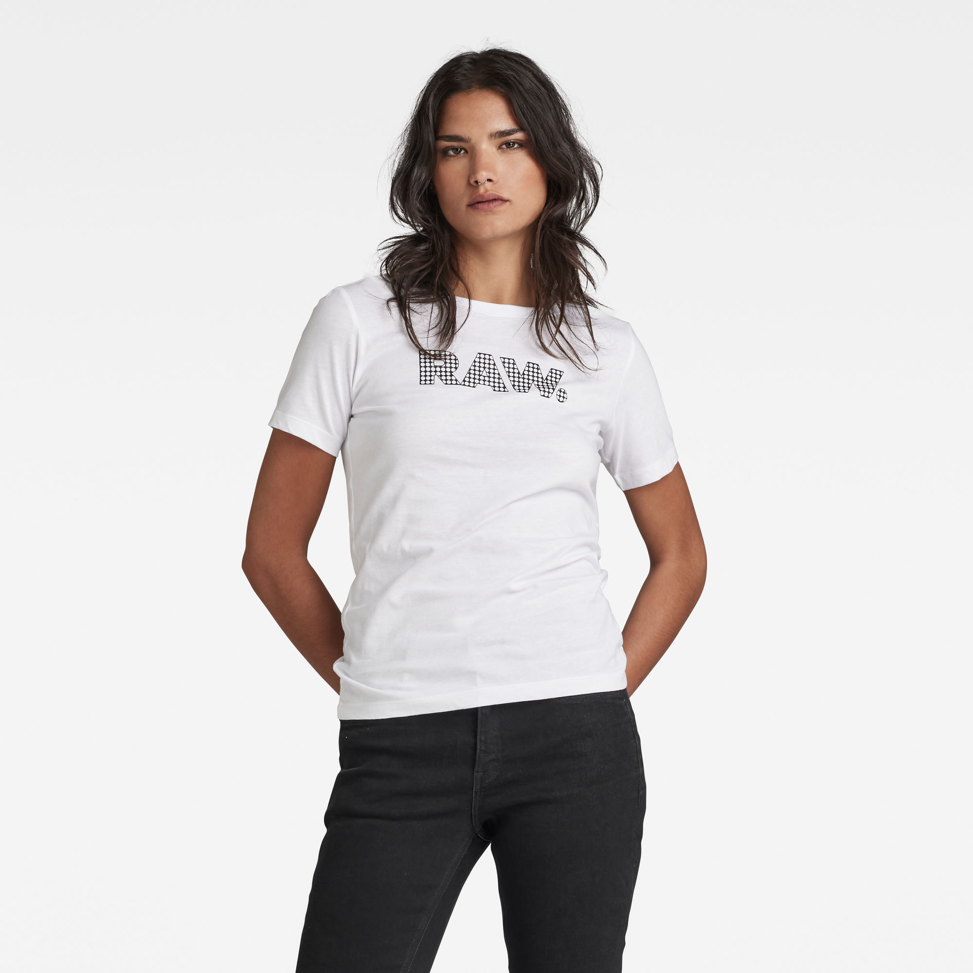 

Anglaise Graphic RAW Top - White - Women