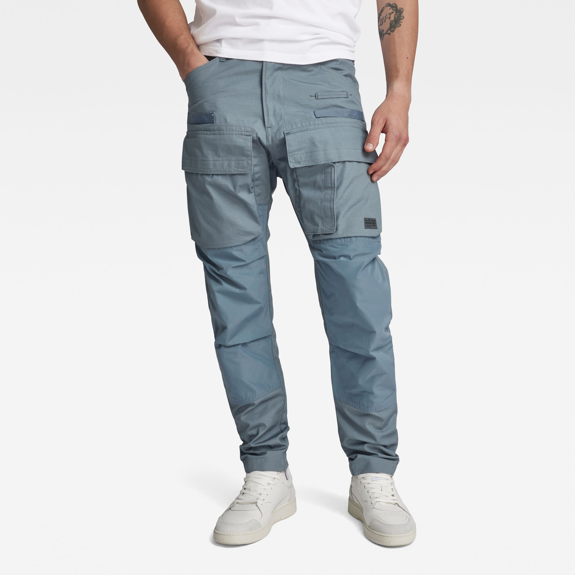 

3D Regular Tapered Cargo Pants - Grey - Men