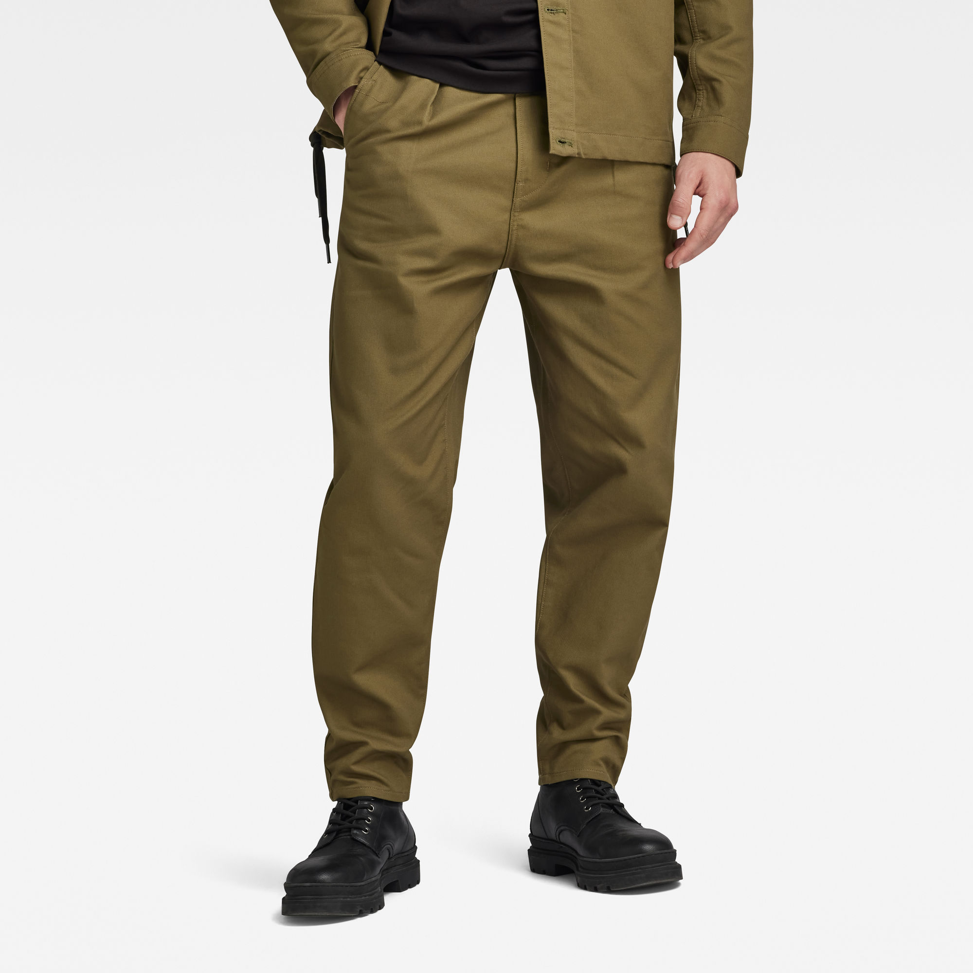 

Pleated Chino Relaxed - Groen - Heren