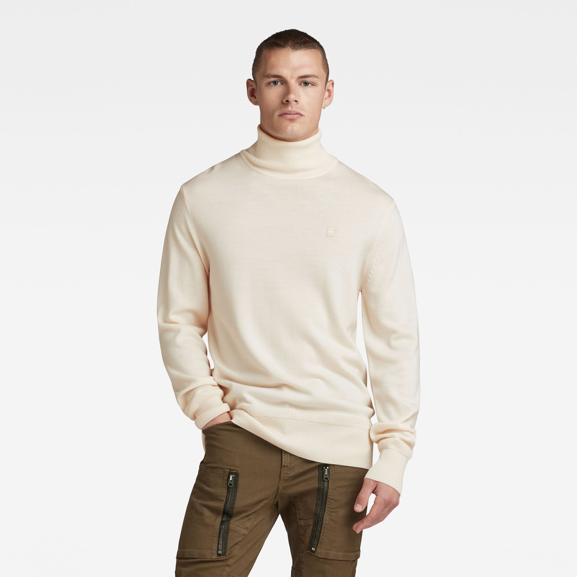 

Premium Core Turtle Knit - Beige - Men