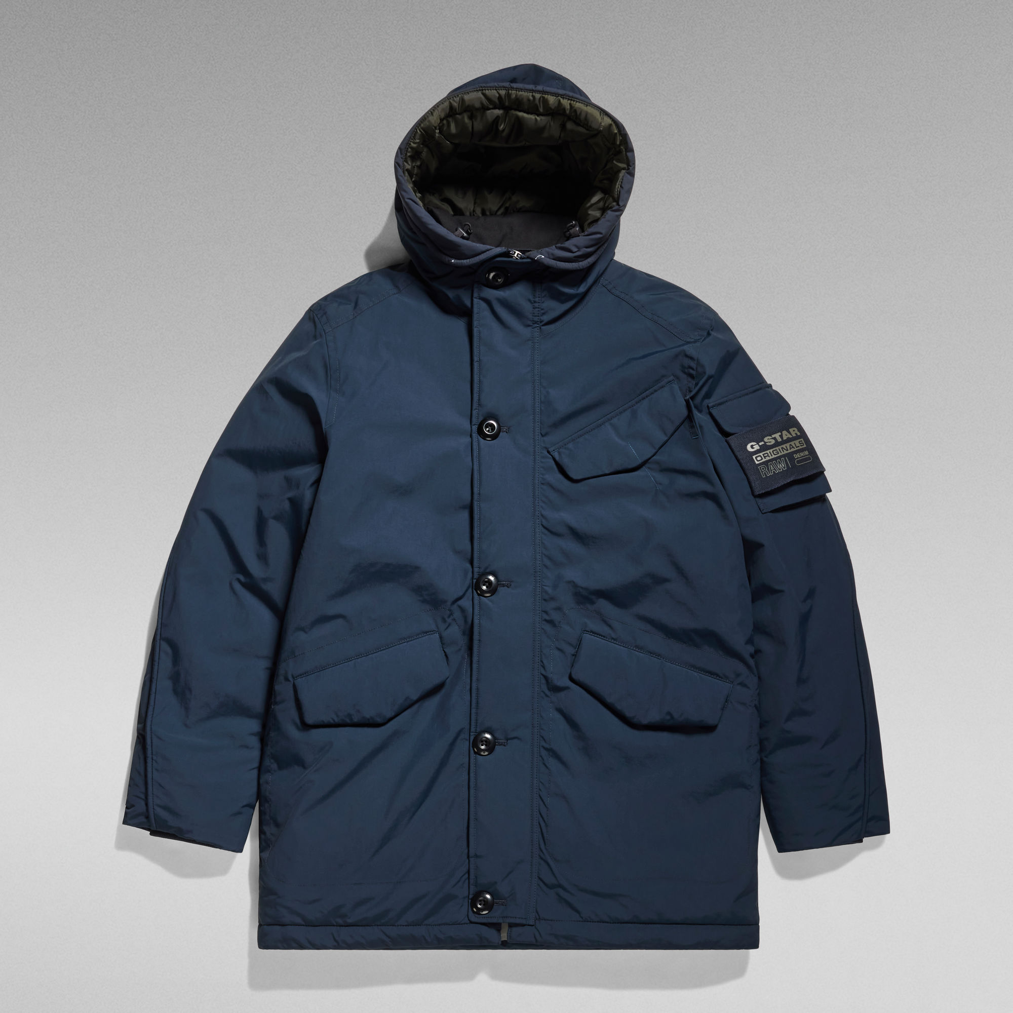 Thumbnail - Vodan Padded Hooded Parka - Dunkelblau - Herren