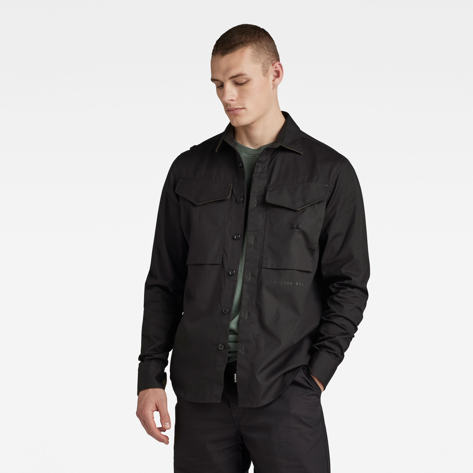 

Cargo Regular Shirt - Black - Men