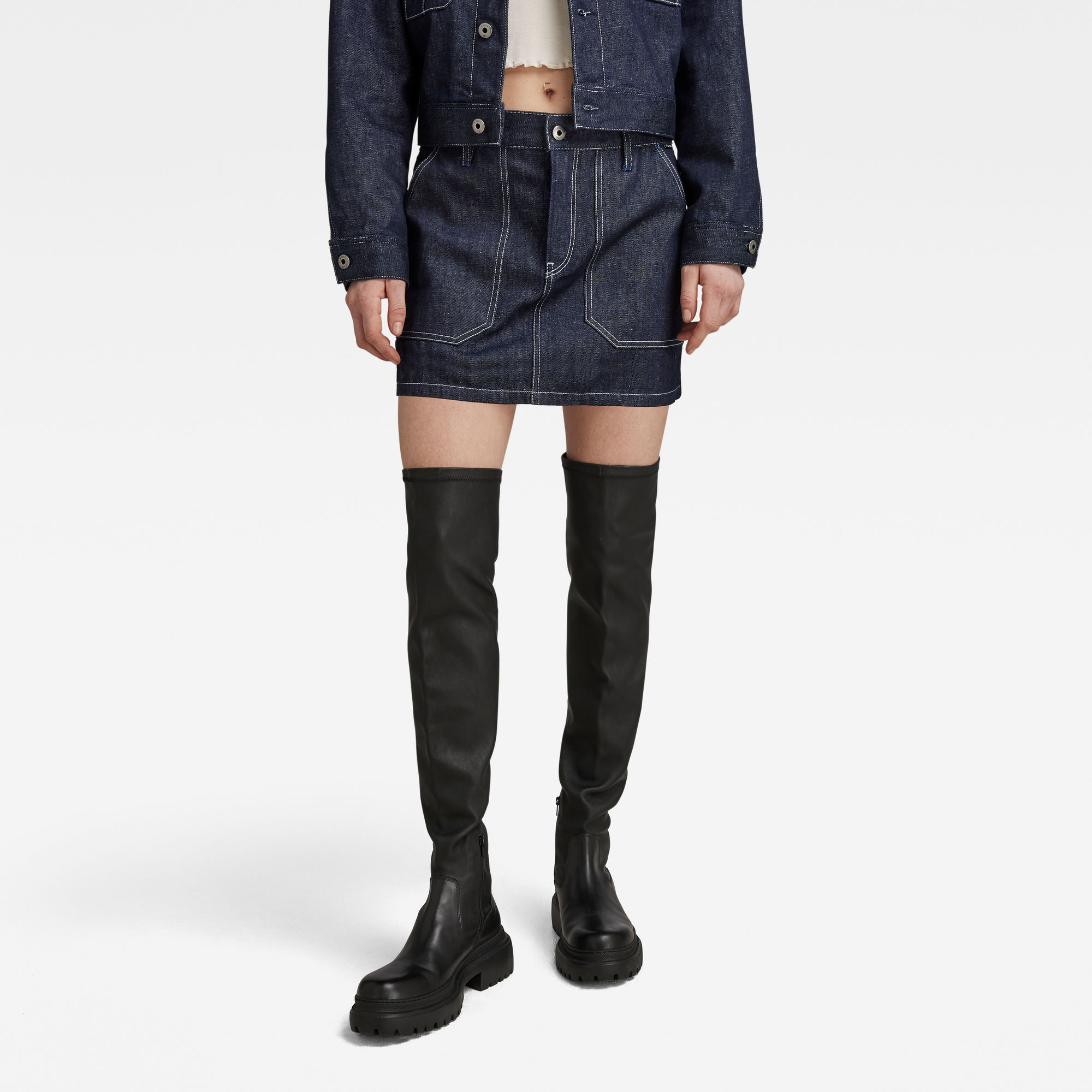 

Carpenter Mini Rok - Donkerblauw - Dames