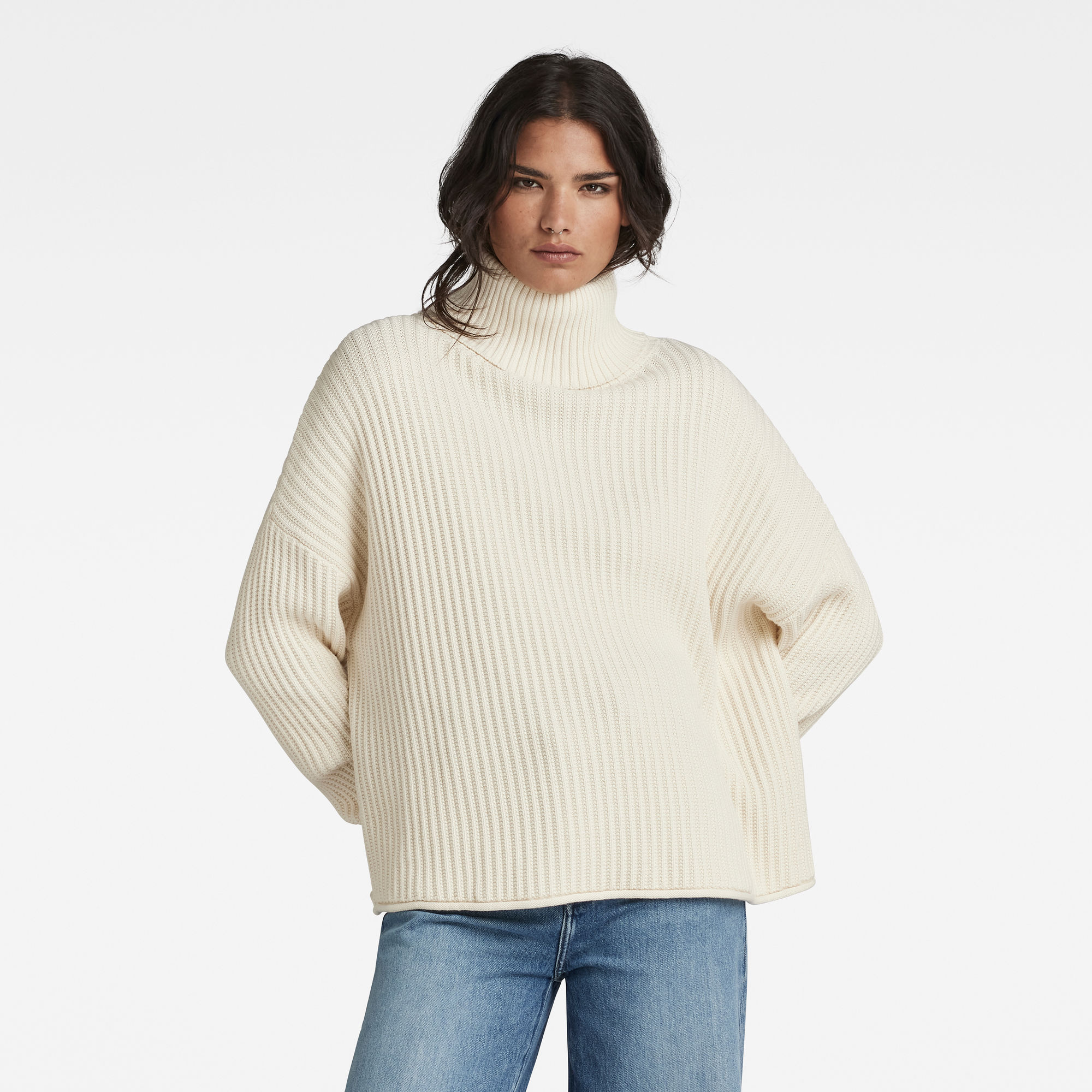 

Gebreide Coltrui Loose - Beige - Dames