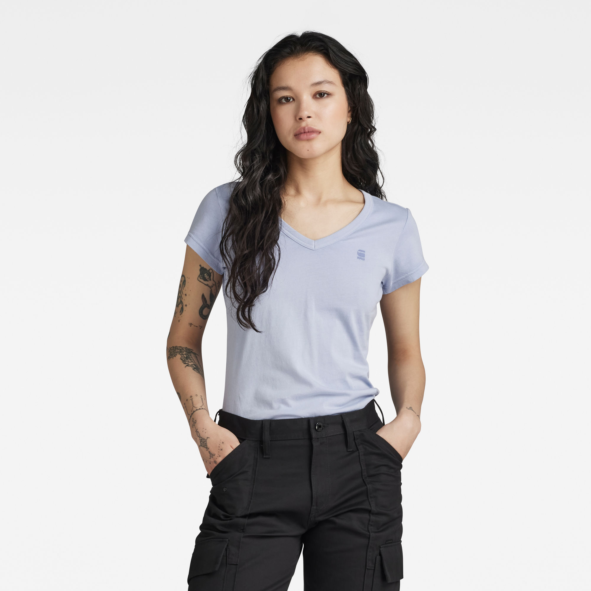 

Eyben Slim V-Neck Top - Grau - Damen