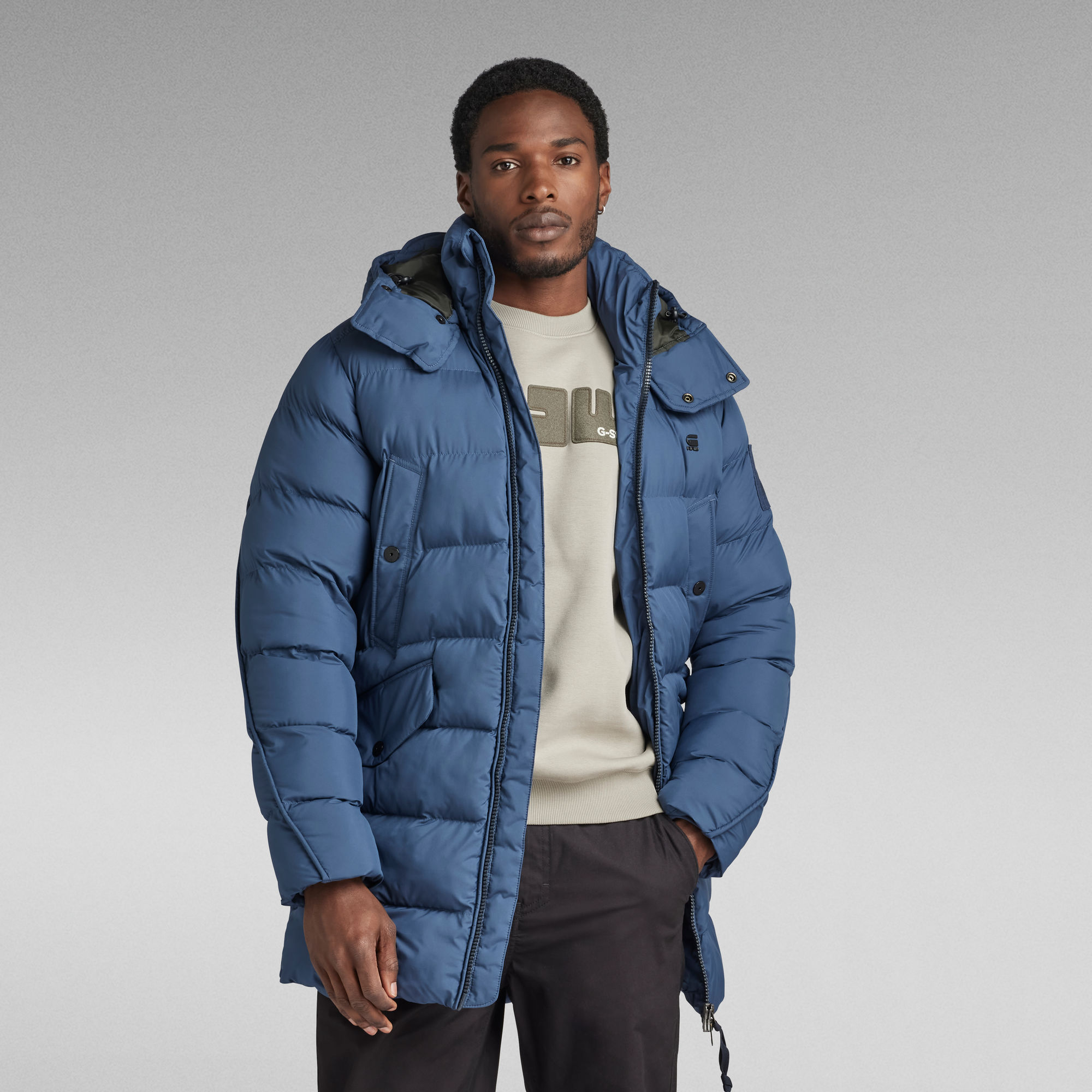 

G-Whistler Padded Hooded Parka - Medium blue - Men