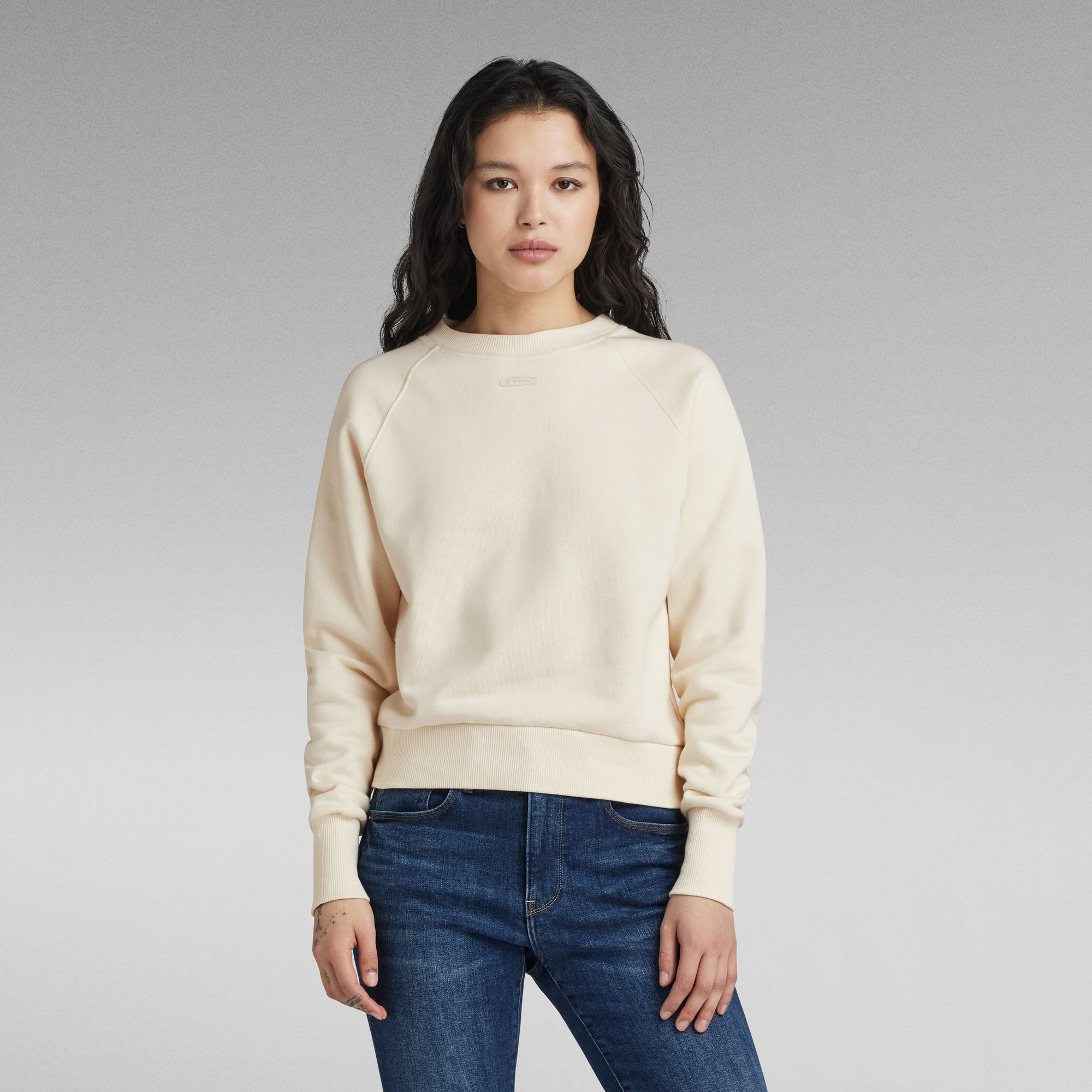 

Raglan Logo Sweater - Beige - Women