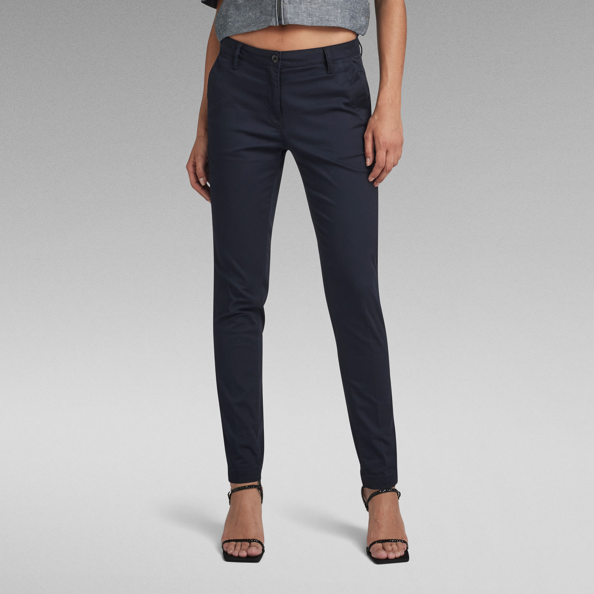 

Bronson Mid Waist Skinny Chino - Dark blue - Women