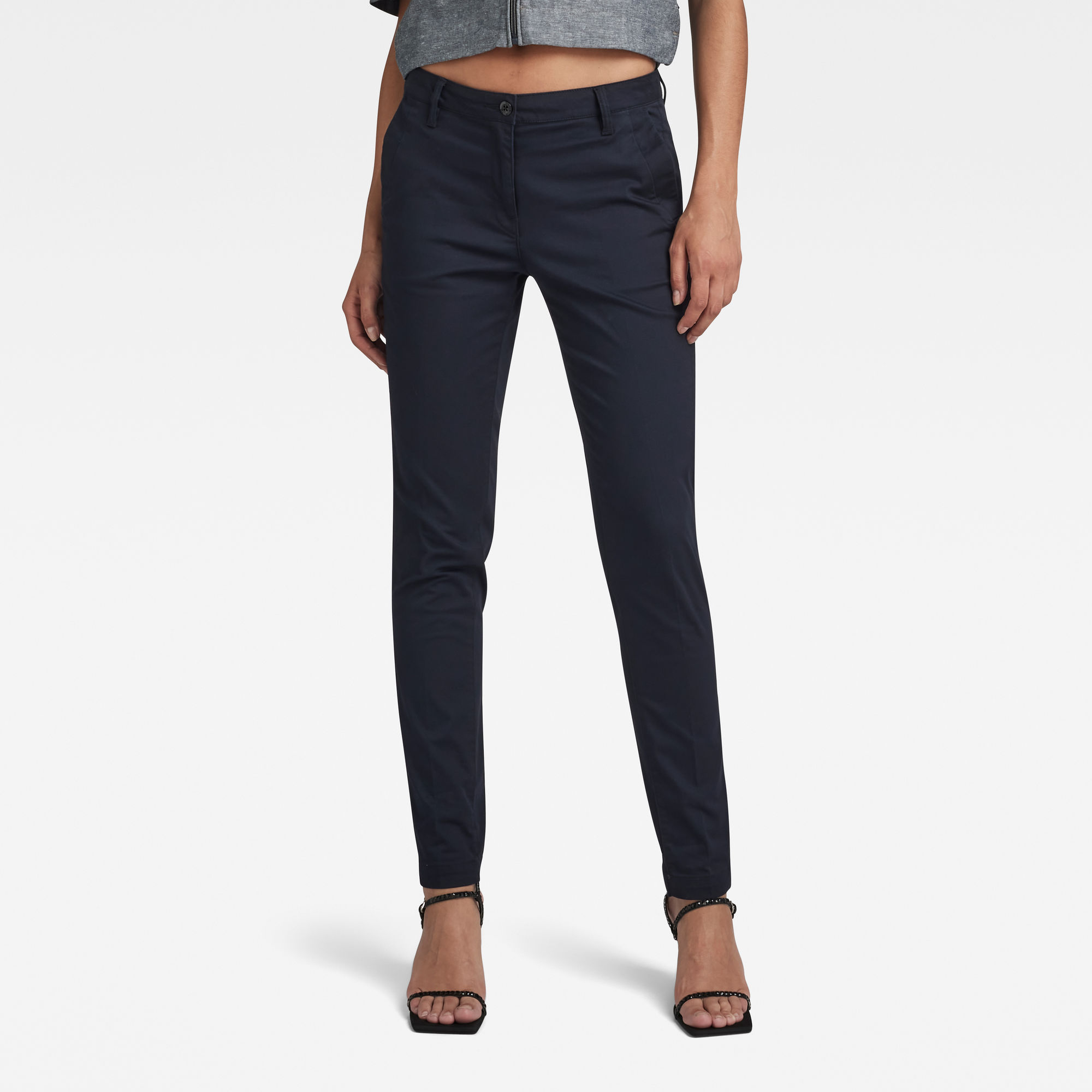 

Bronson Mid Waist Skinny Chino - Dark blue - Women