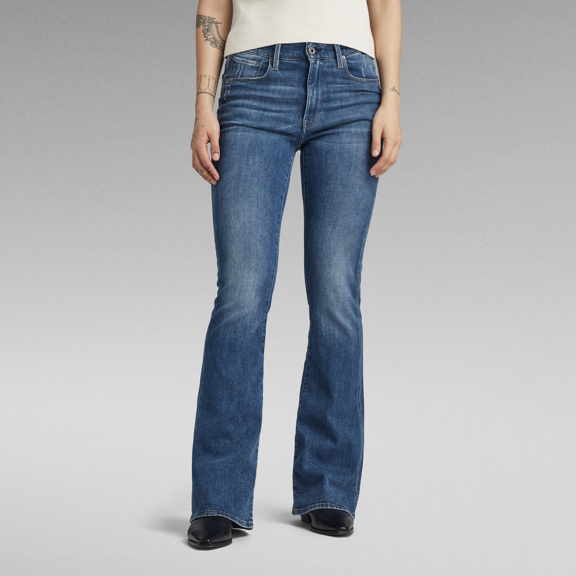 G-Star RAW Premium 3301 Flare Jeans - Midden blauw - Dames