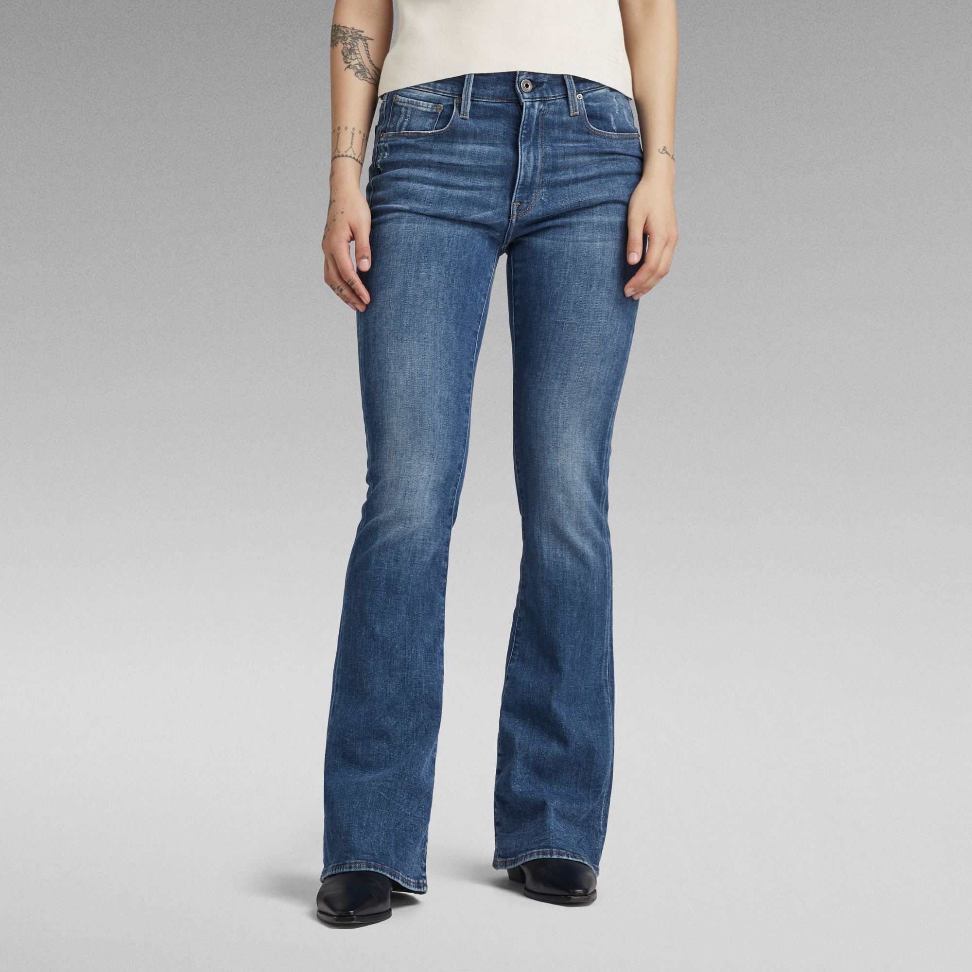 

Premium 3301 Flare Jeans - Medium blue - Women