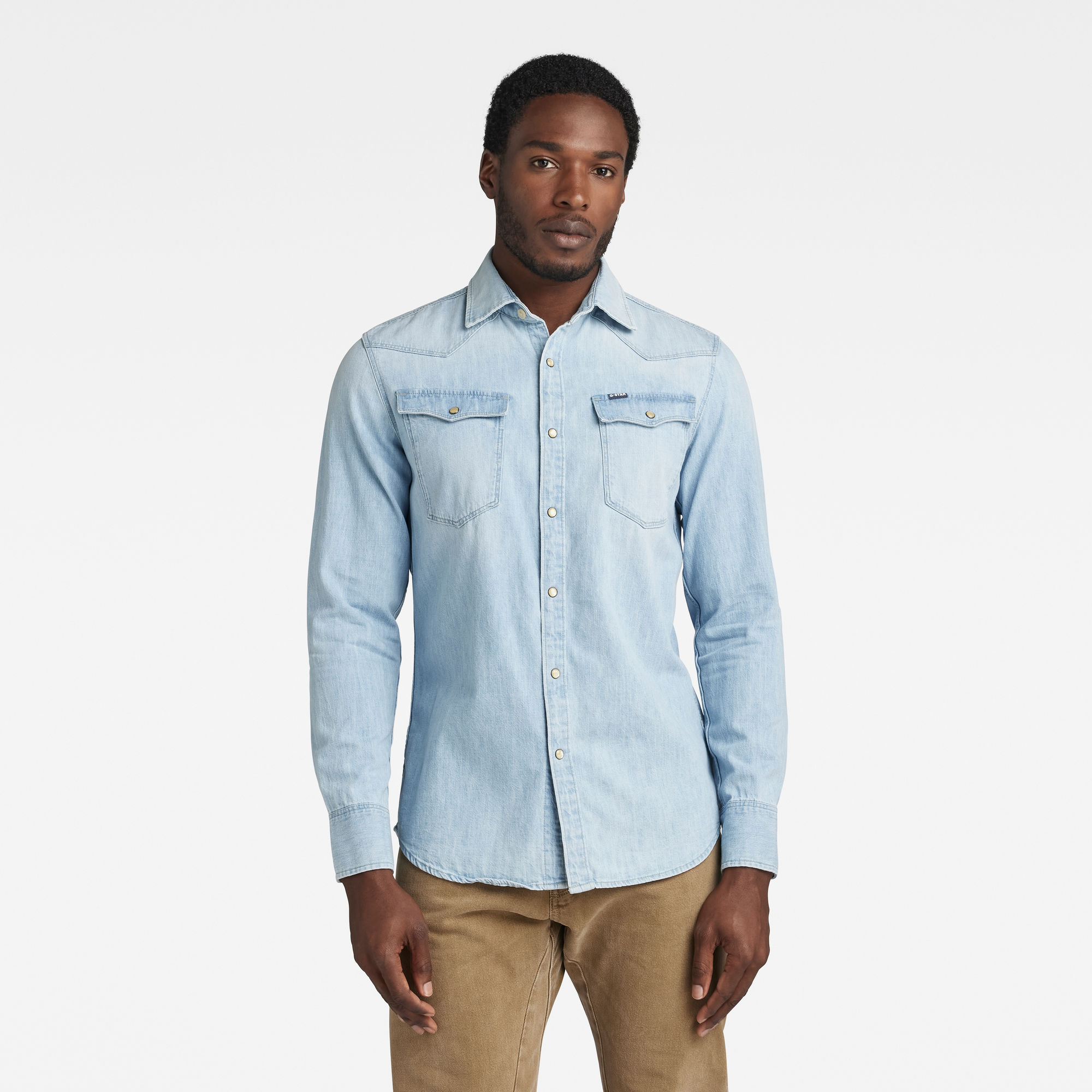 

Unisex 3301 Slim Shirt - Lichtblauw - Heren