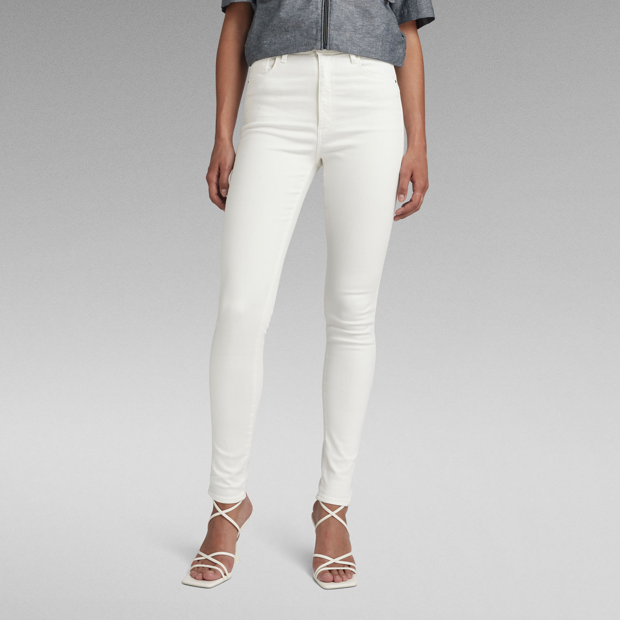 

Kafey Ultra High Skinny Jeans - White - Women