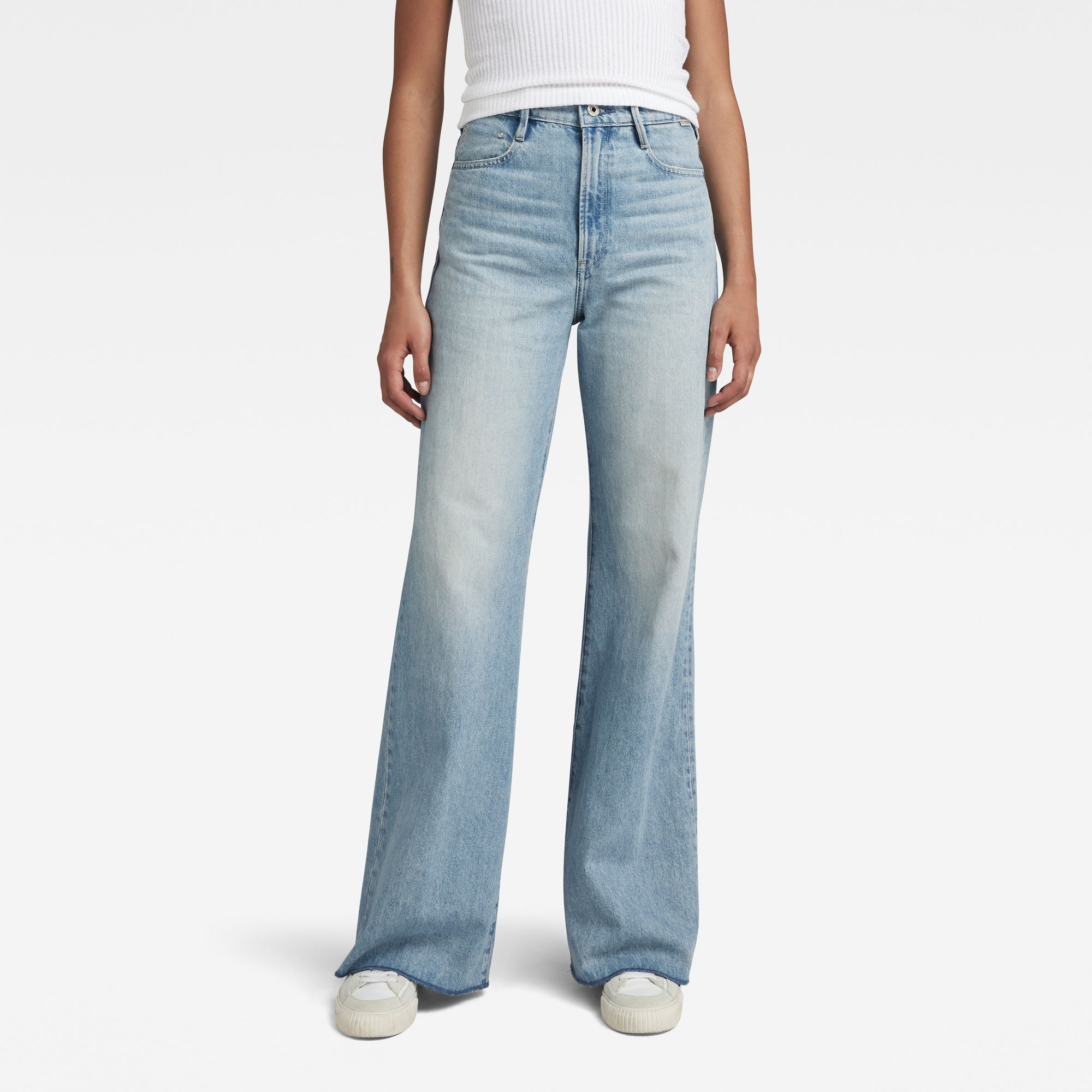 

Deck Ultra High Wide Leg Jeans - Light blue - Women