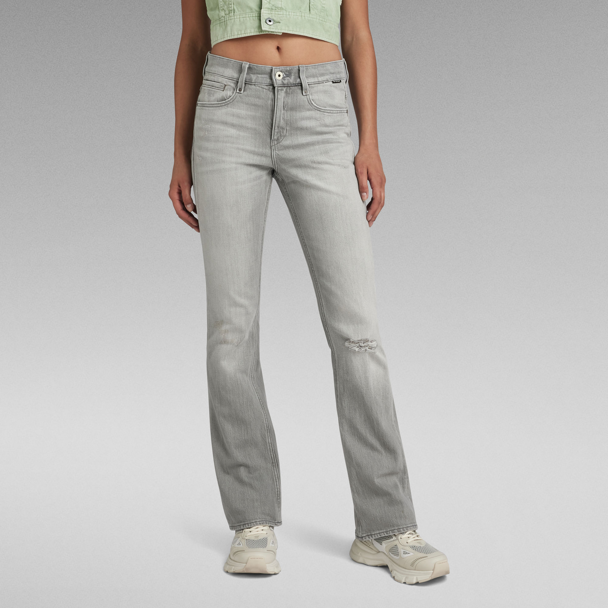 

Noxer Bootcut Jeans - Grey - Women