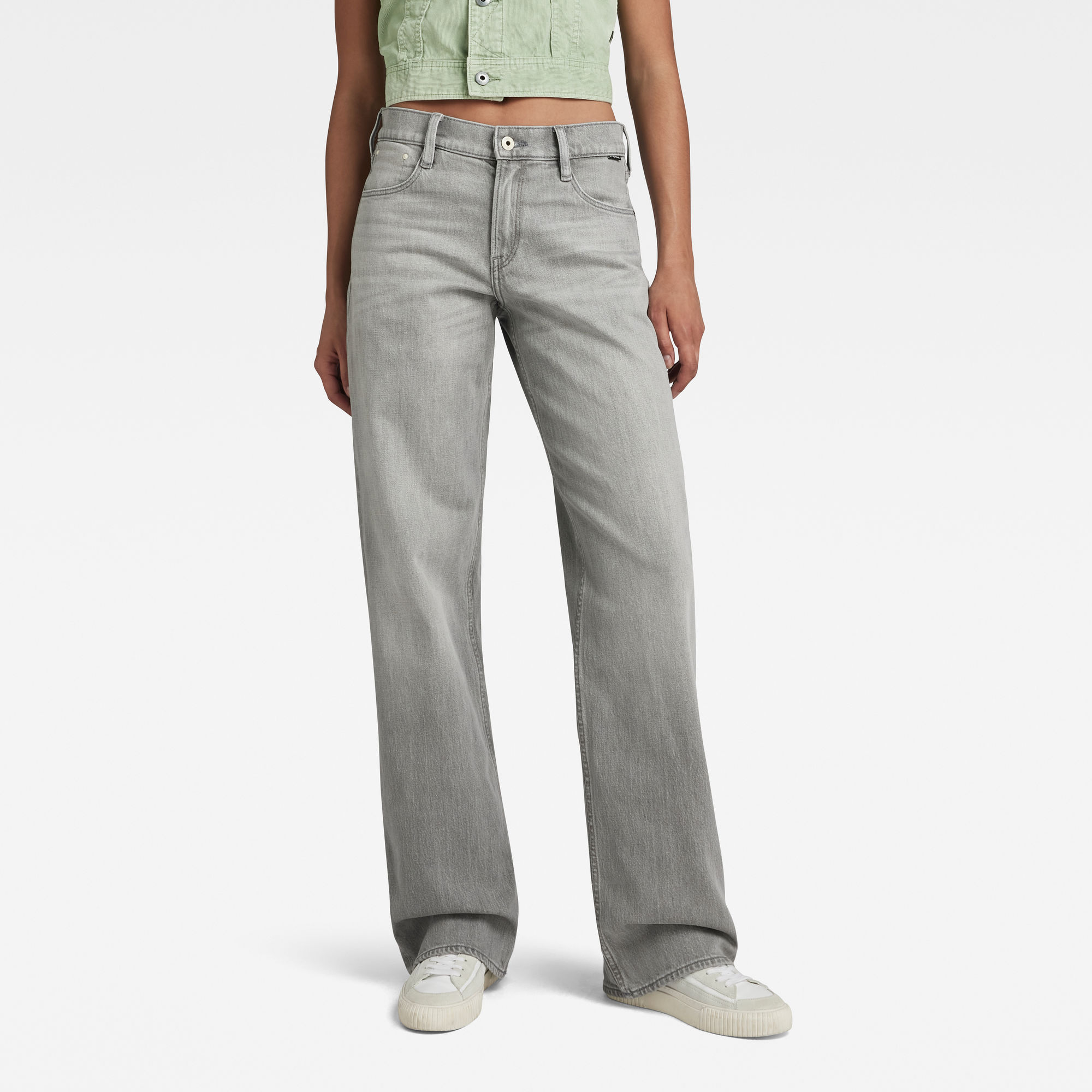 

Judee Low Waist Loose Jeans - Grey - Women