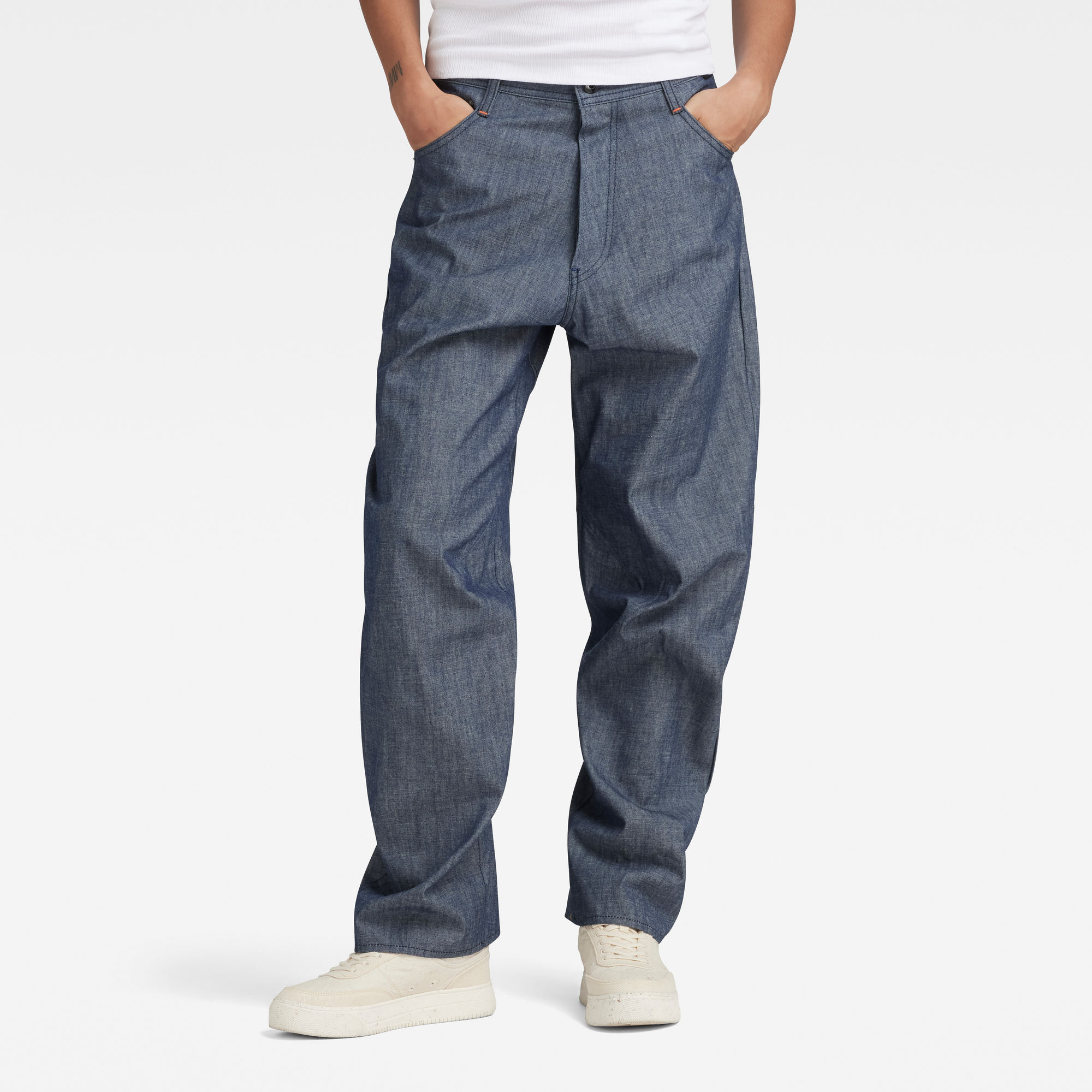 

Premium Arc 3D Loose Unisex Jeans - Dunkelblau - Damen