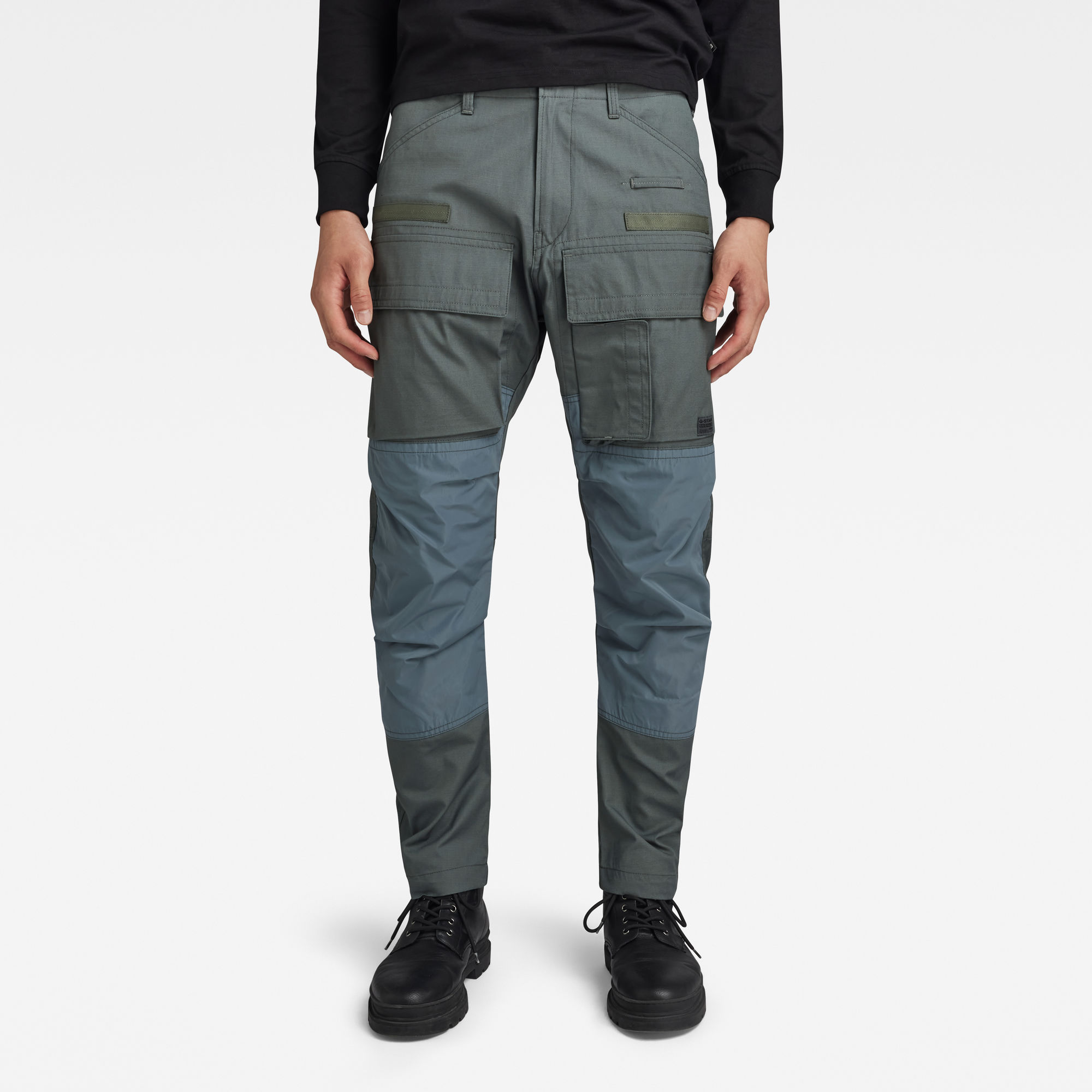 

3D Regular Tapered Cargo Pants - Grey - Men