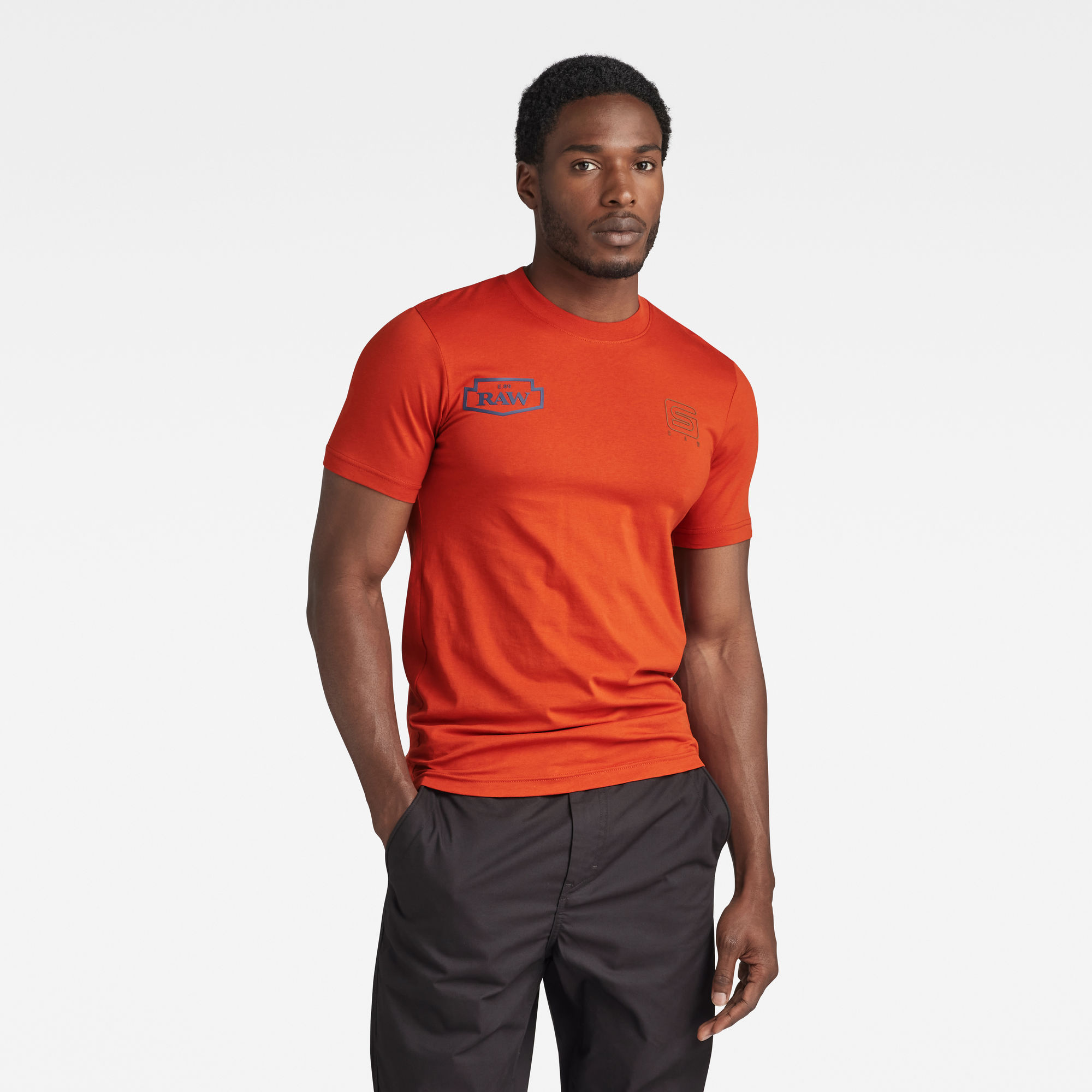 

Multi Graphic Slim T-Shirt - Orange - Herren