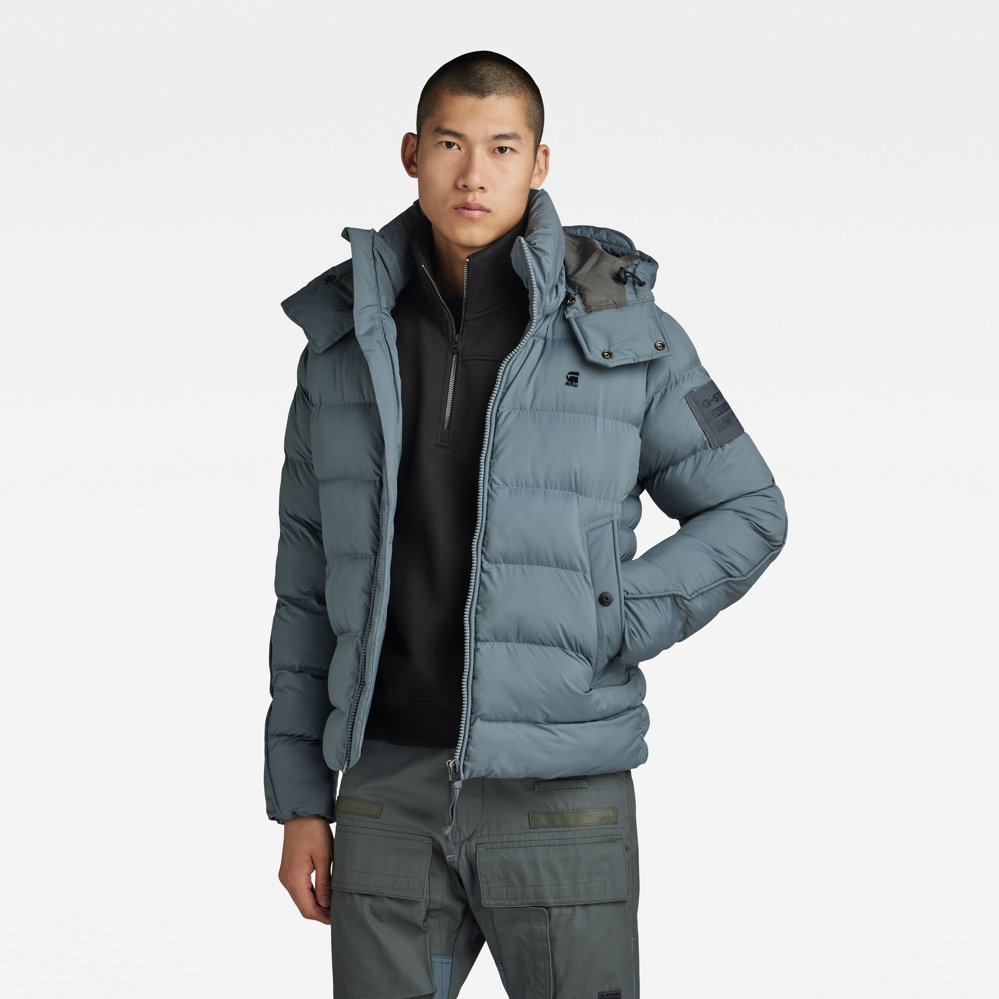 

G-Whistler Padded Hooded Jacke - Grau - Herren